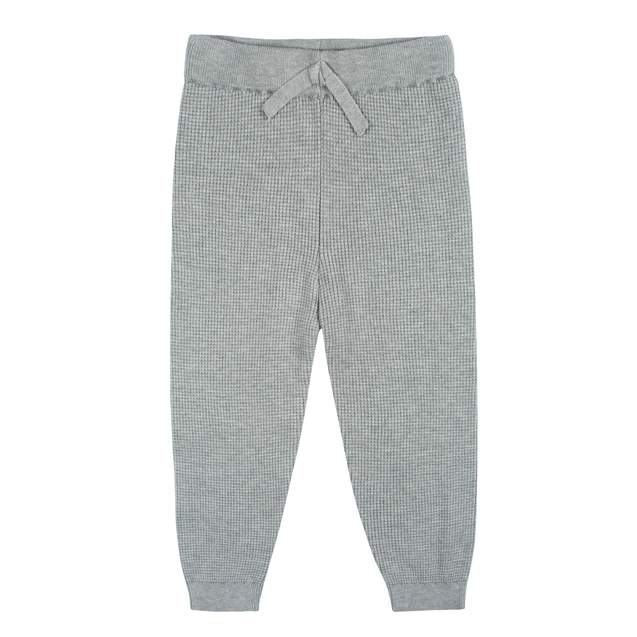 2-Piece Infant and Toddler Boys Heather Gray Sweater Knit Set - Image 5