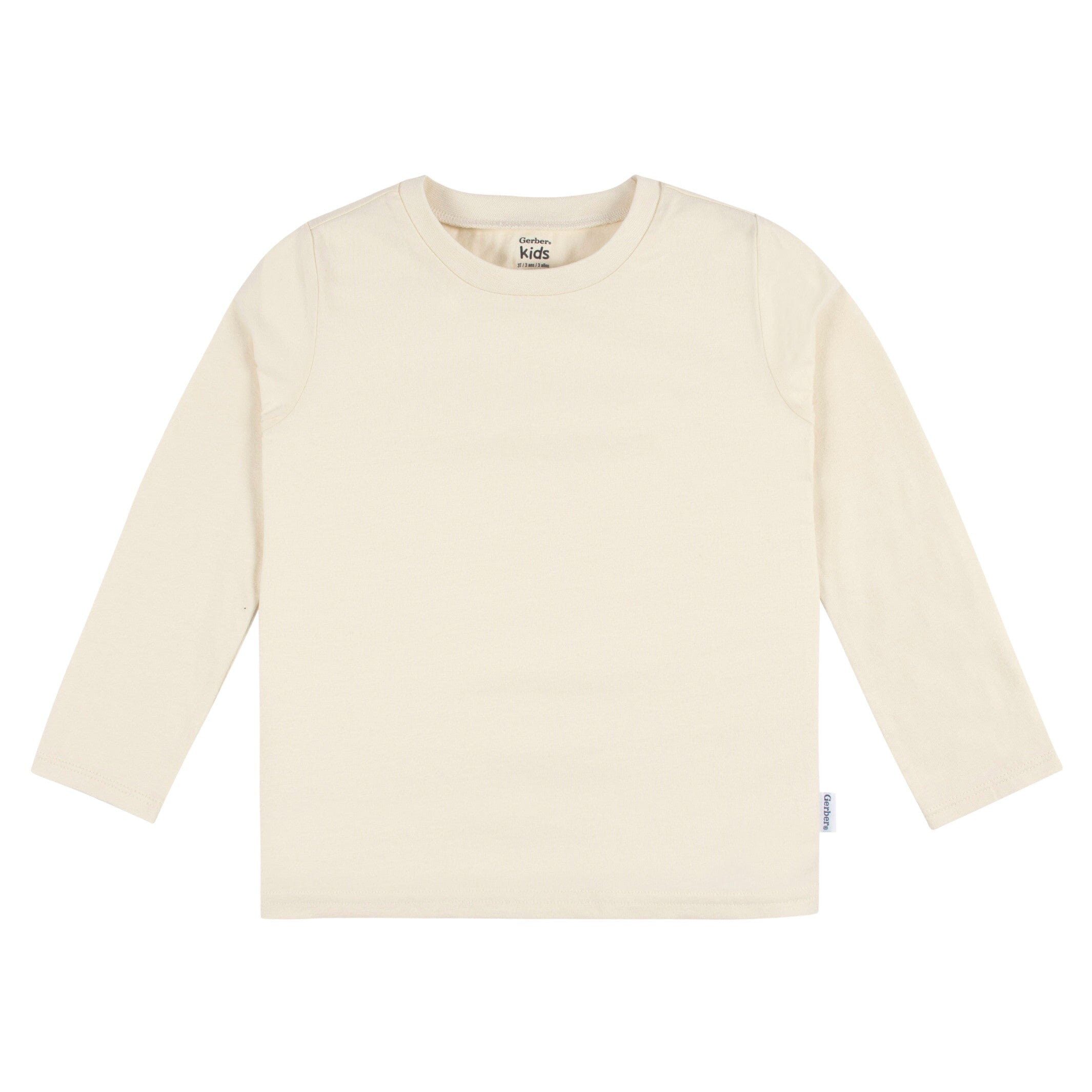 5-Pack Baby & Toddler Natural Long Sleeve Tees - Image 2