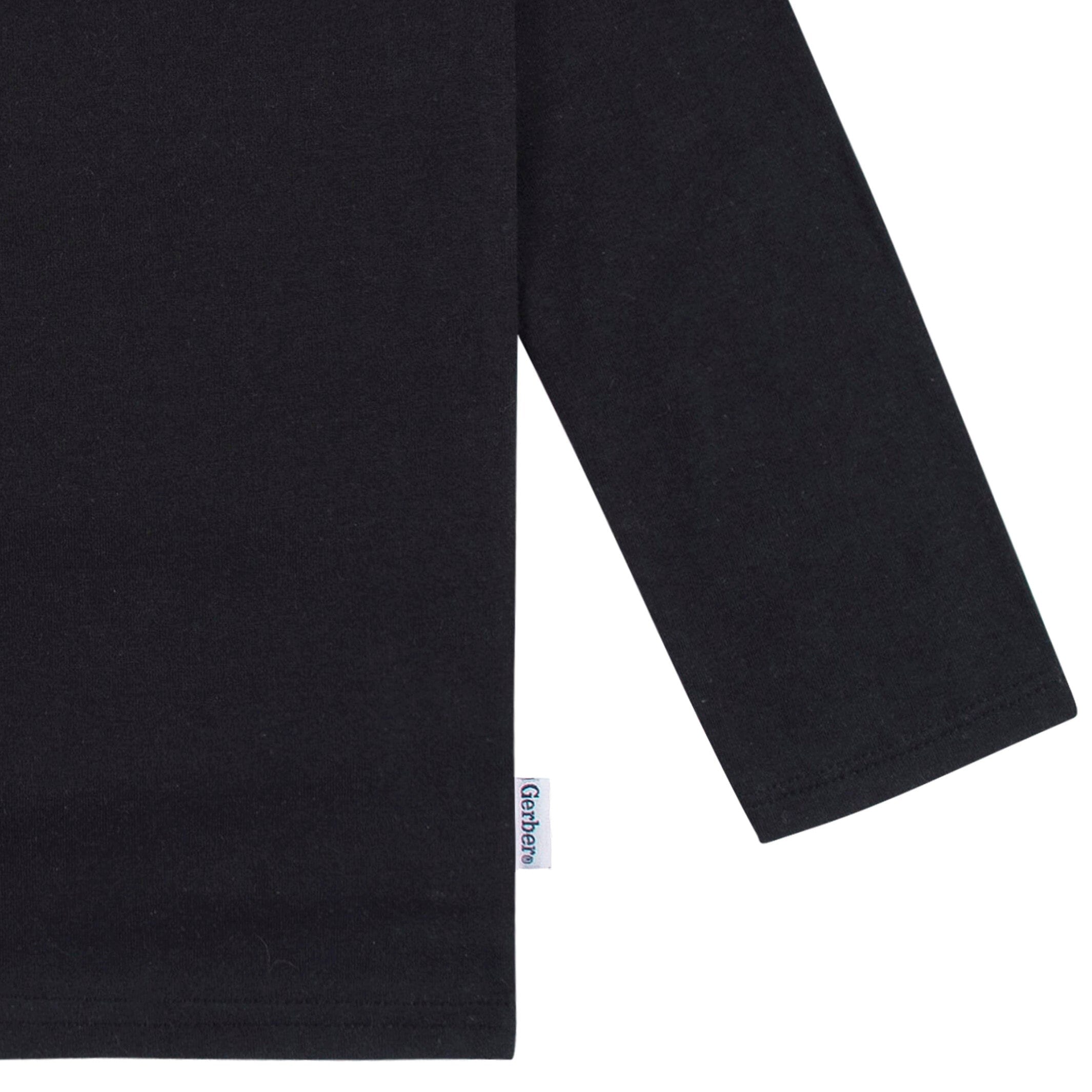 5-Pack Baby & Toddler Black Long Sleeve Tees - Image 4