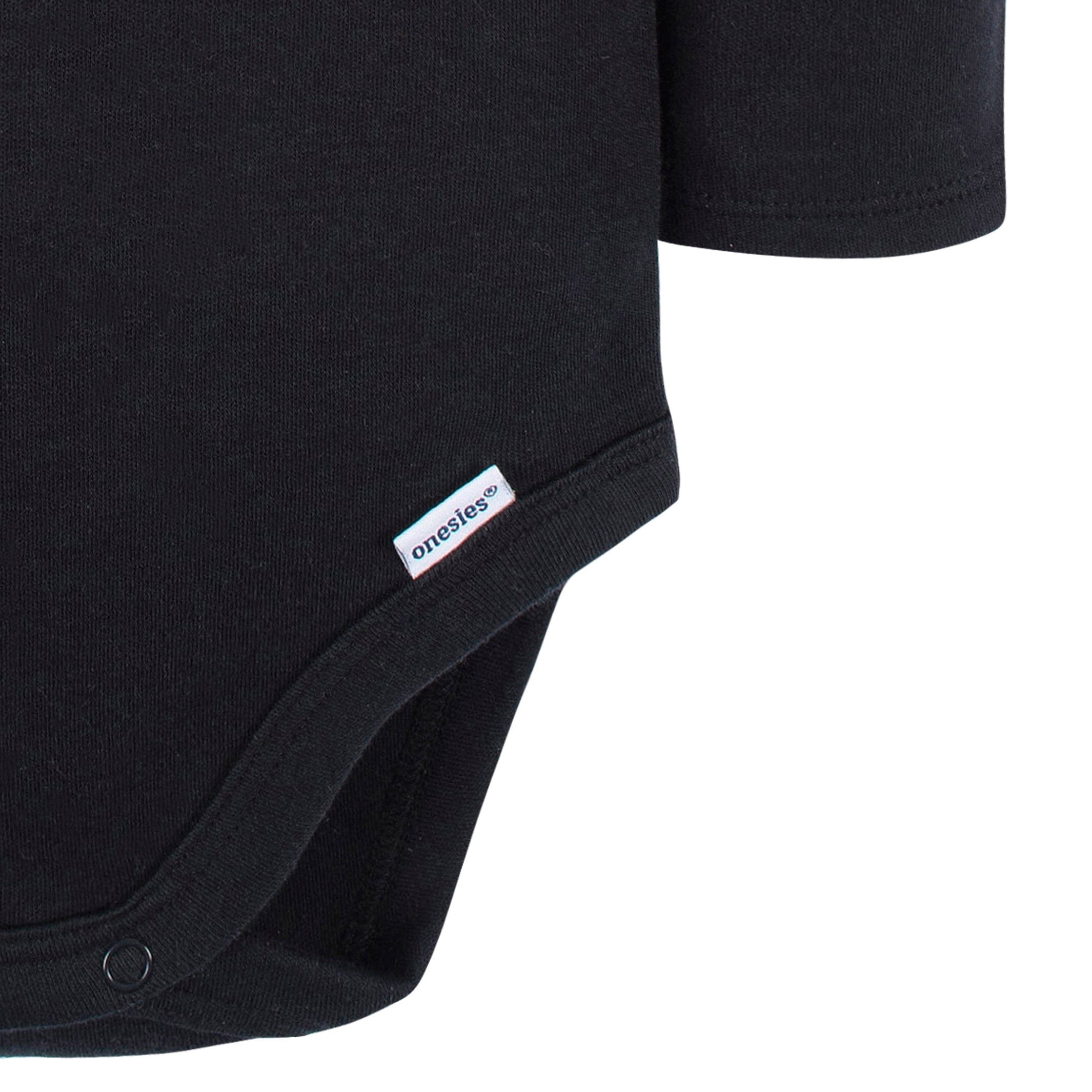 5-Pack Baby Black Premium Long Sleeve Onesies® Bodysuits - Image 7