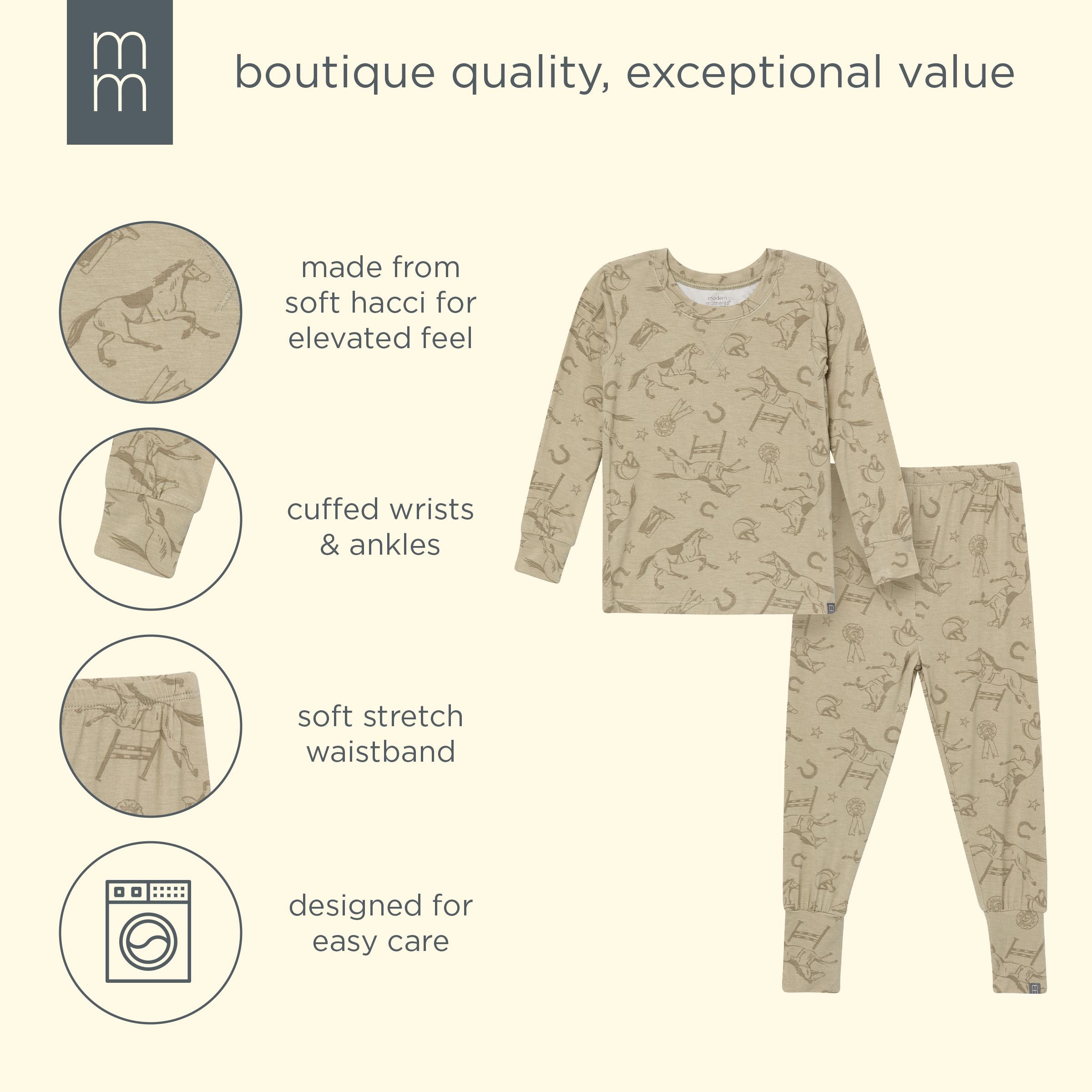 2-Piece Infant & Kid Boys Equestrian Snug Fit Pajama - Image 8