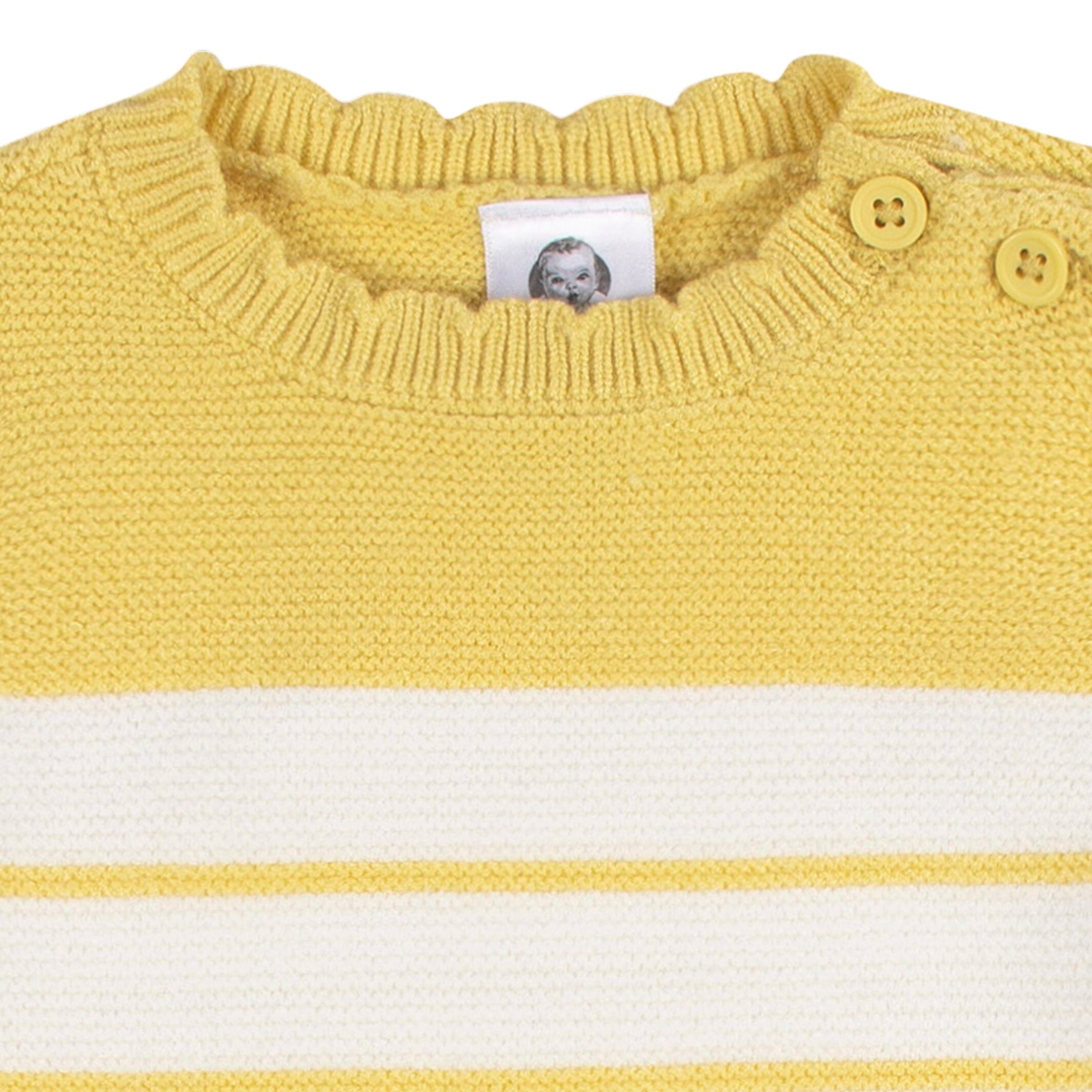 Baby Girls Fox Sweater Knit Romper - Image 2