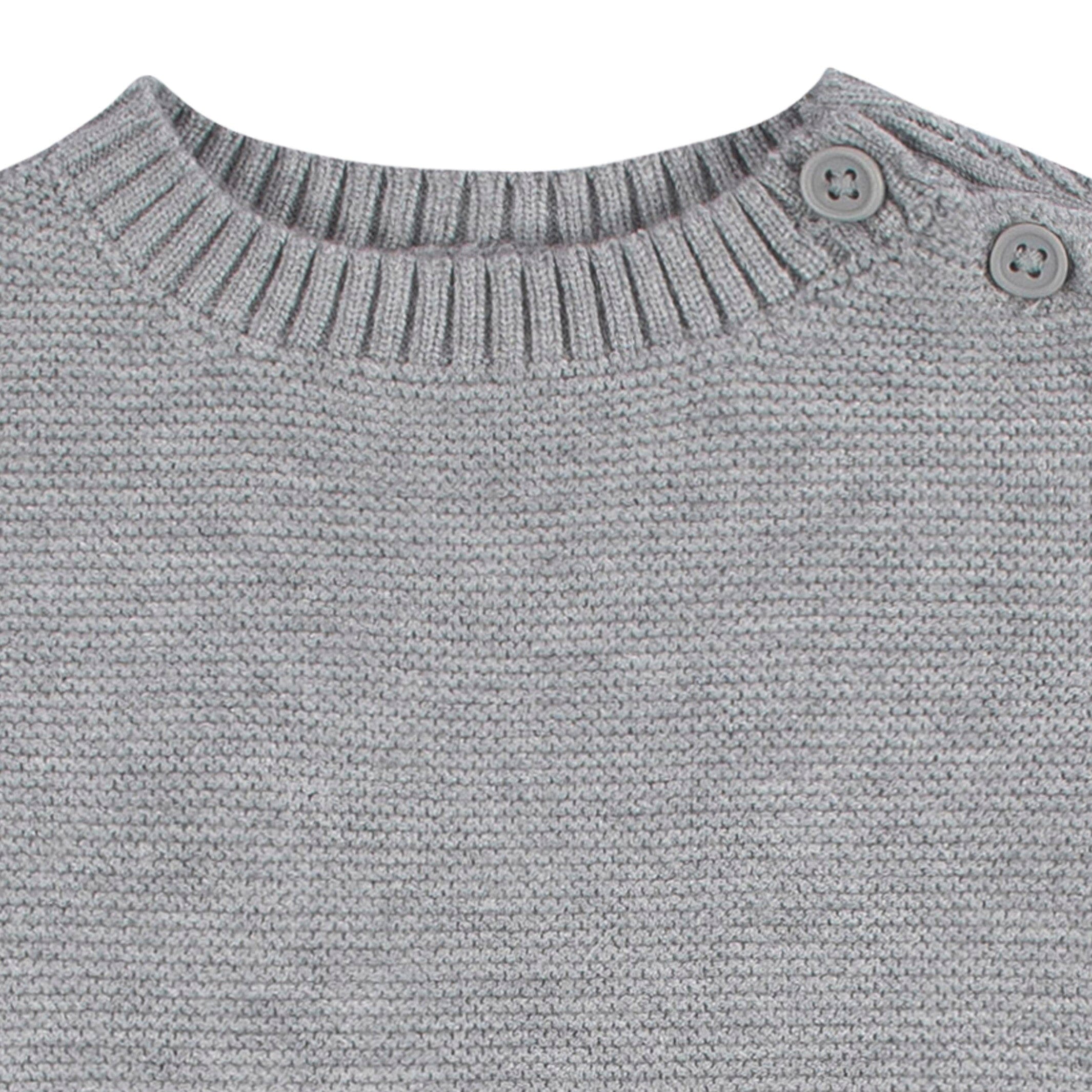 Baby Boys Raccoon Sweater Knit Romper - Image 2