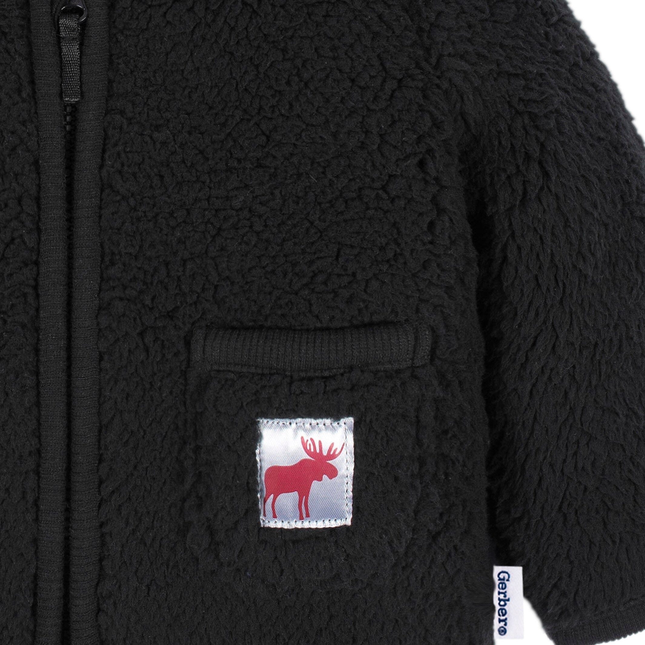 2-Piece Baby & Toddler Boys Moose Sherpa Jacket & Jogger Set - Image 3