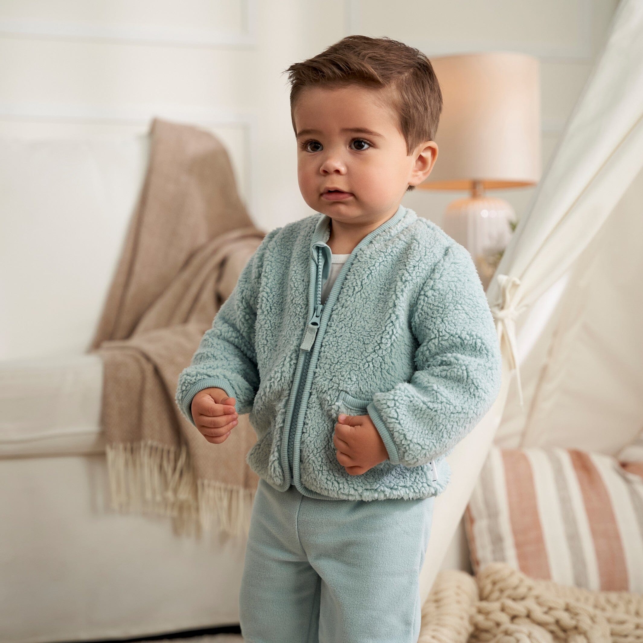 2-Piece Baby & Toddler Boys Explore Sherpa Jacket & Jogger Set - Image 4