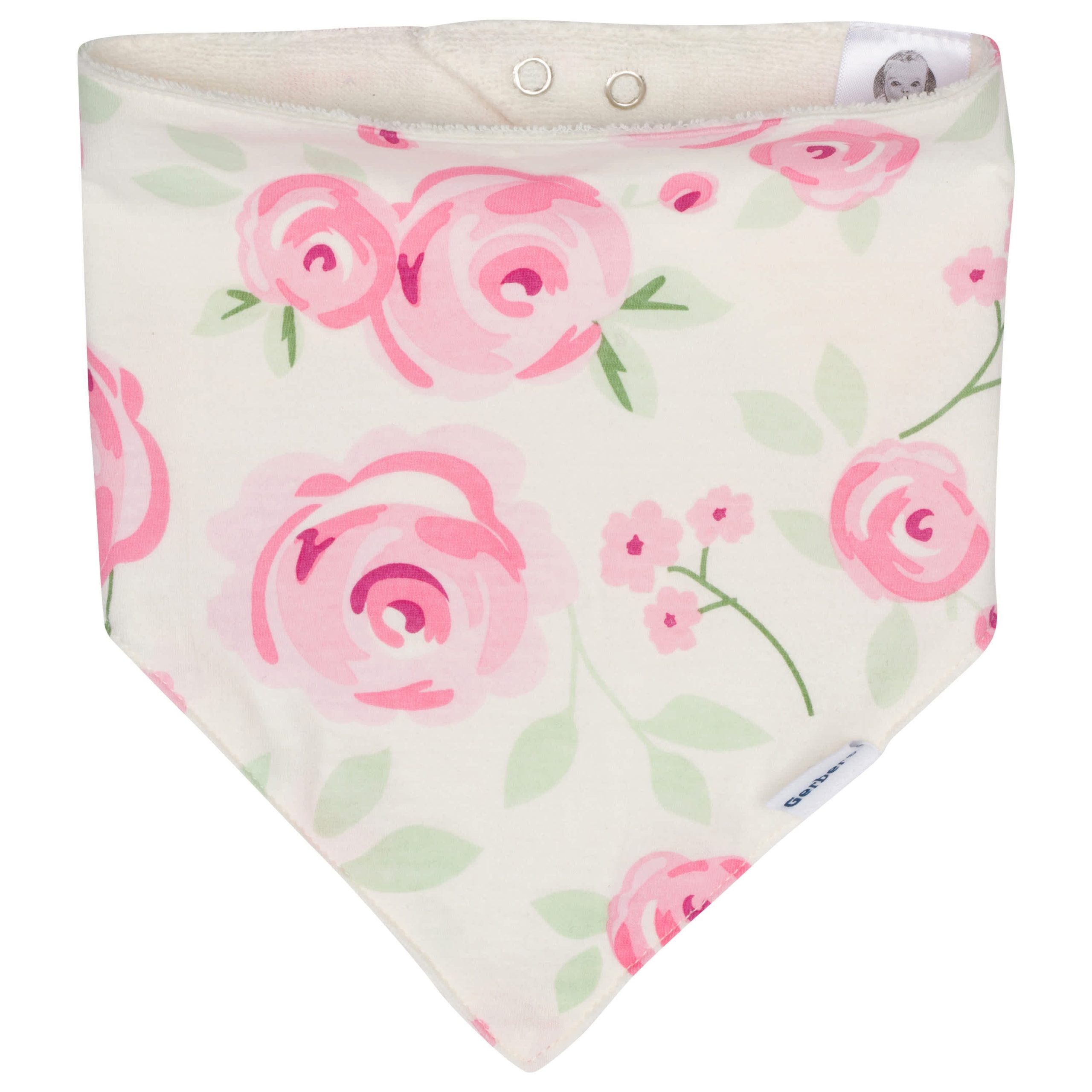 4-Pack Baby Girls Floral Bandana Bibs - Image 4