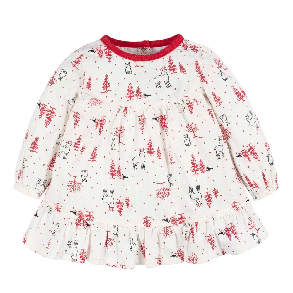 2-Piece Baby & Toddler Girls Winter Scene Dress & Legging Set - Image 3