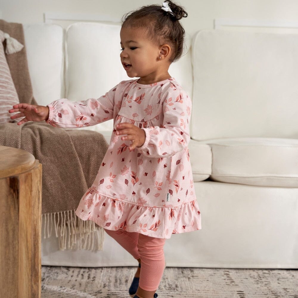 2-Piece Baby & Toddler Girls Leaves Dress & Legging Set - Image 2