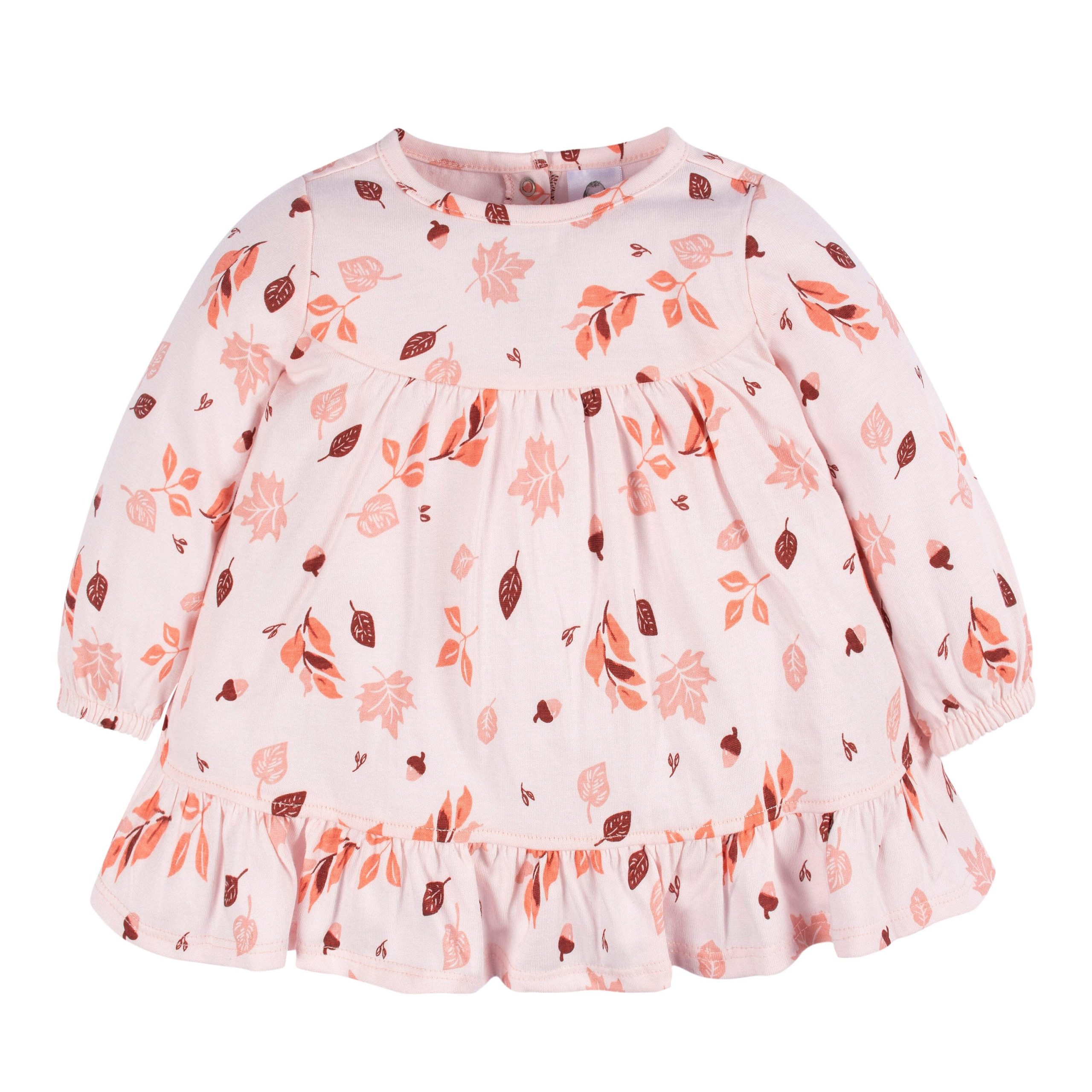 2-Piece Baby & Toddler Girls Leaves Dress & Legging Set - Image 3