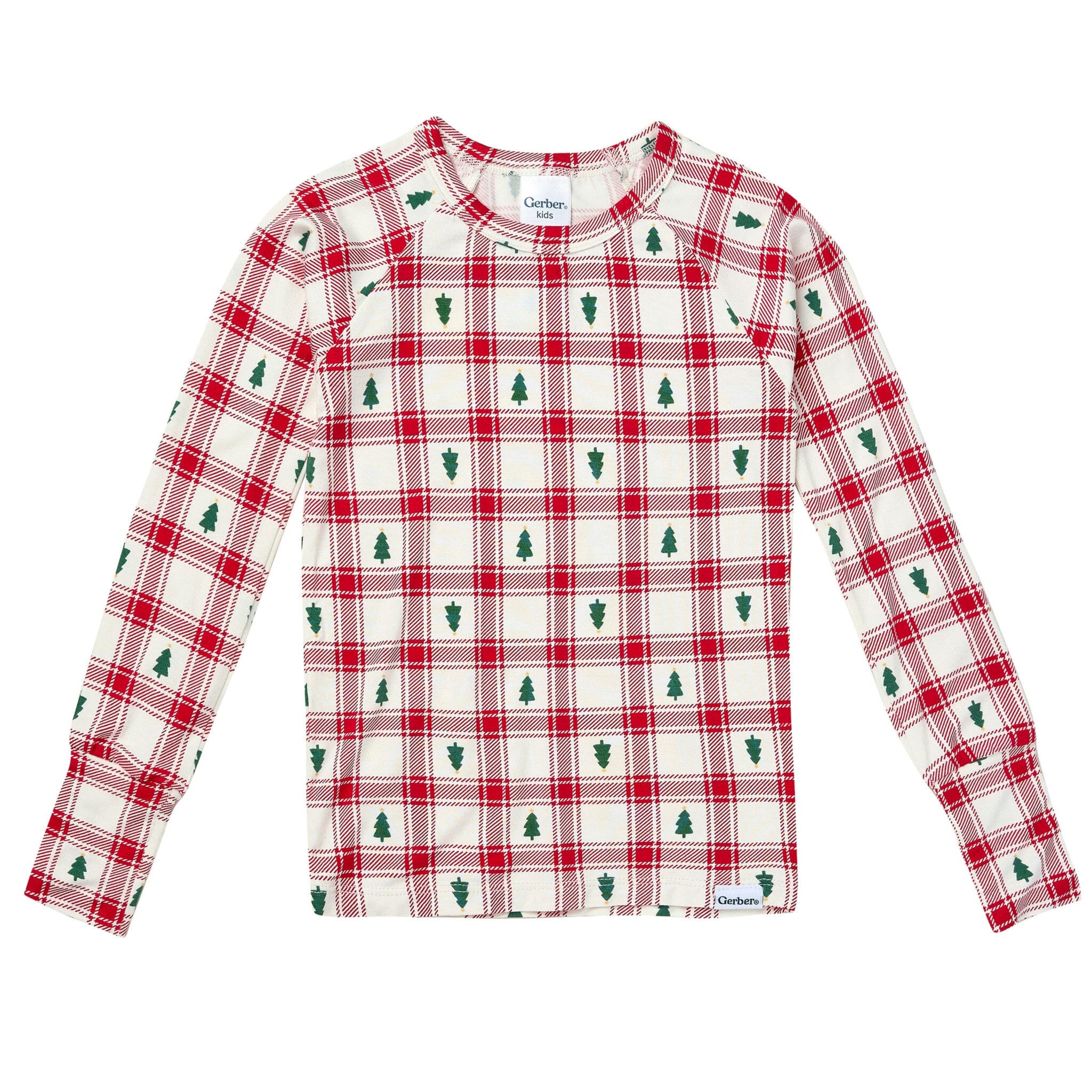 2-Piece Infant & Toddler Neutral Plaid Tree Snug Fit Pajamas - Image 5
