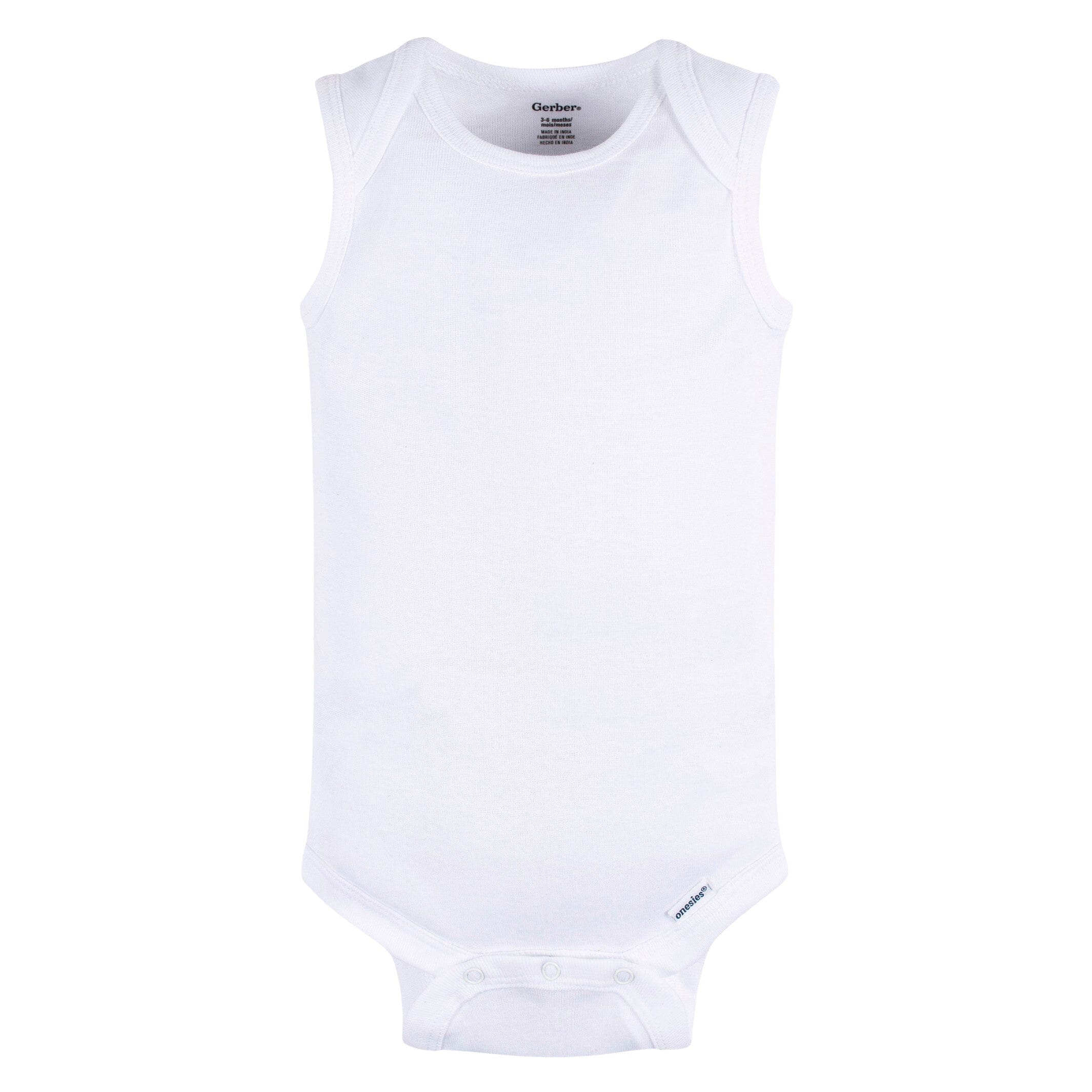 5-Pack Baby Neutral Grey Heather Sleeveless Lap Shoulder Onesies® Bodysuits - Image 3