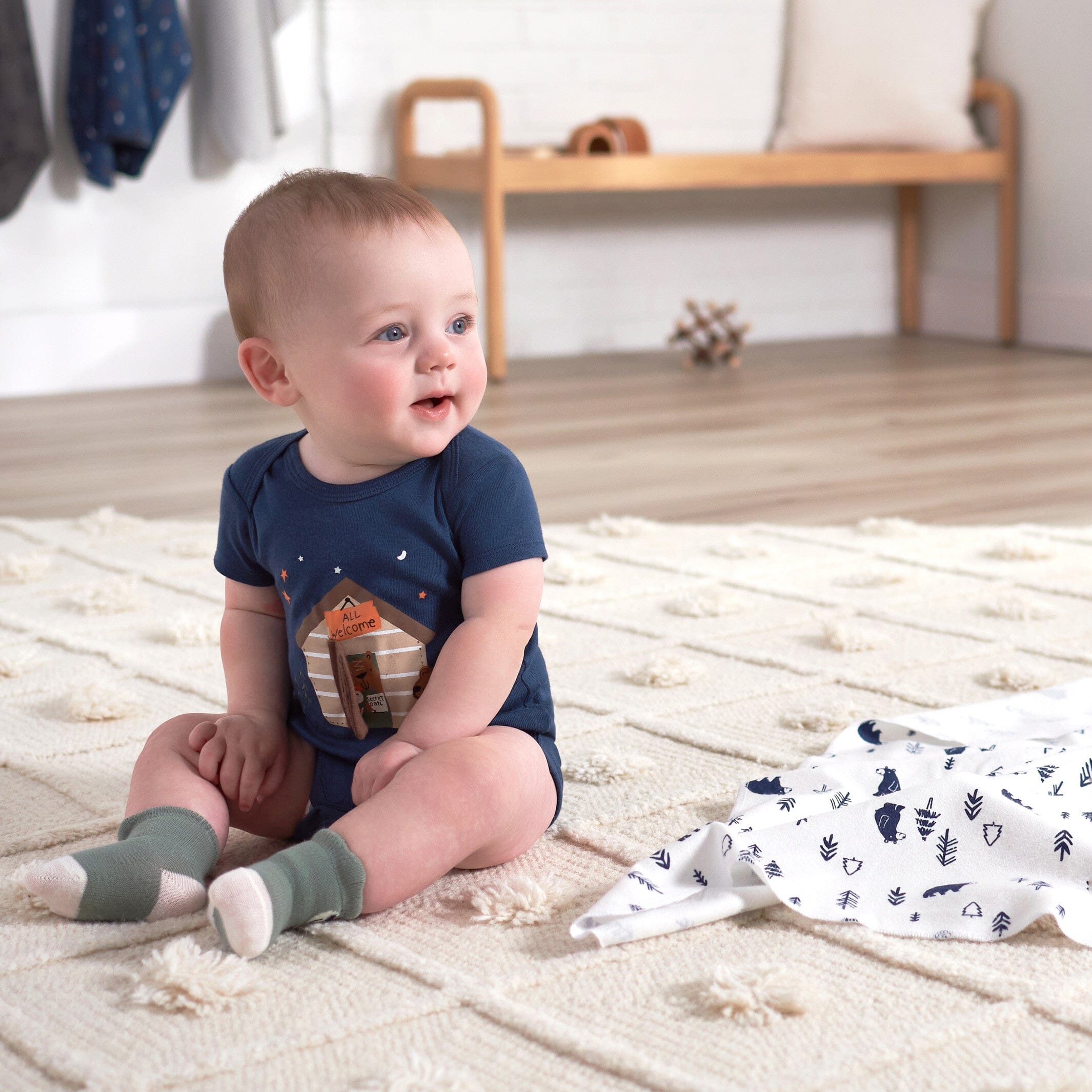 4-Pack Baby Boys Bear Flannel Blankets - Image 2