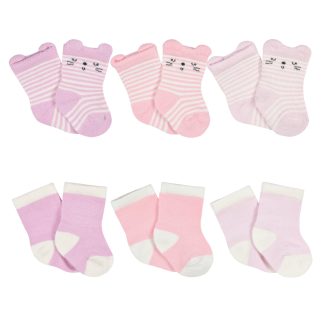 6-Pack Baby Girls Ballerina Wiggle Proof® Socks