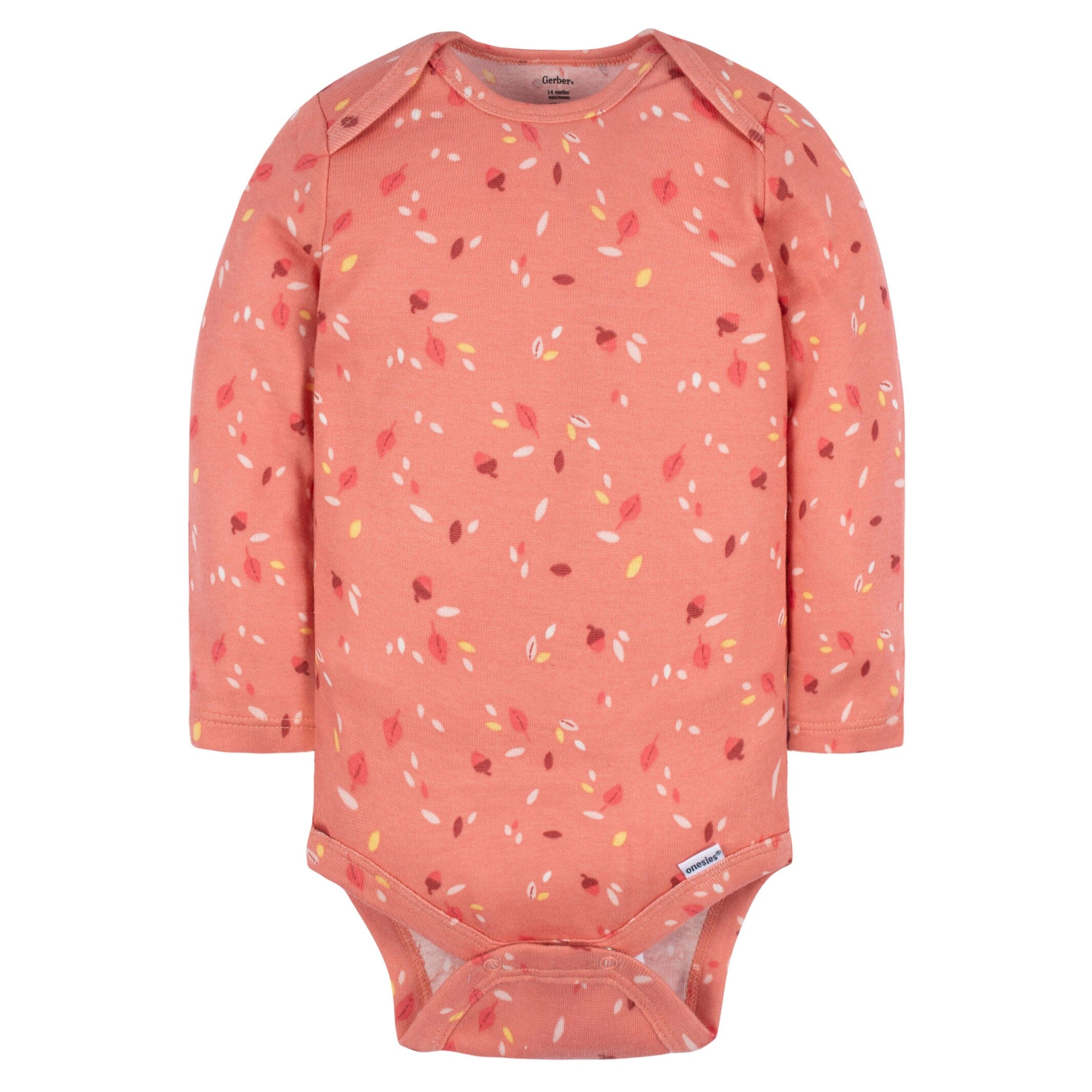 2-Piece Baby Girls Orange Leaves Jumper & Bodysuit Set - Image 3
