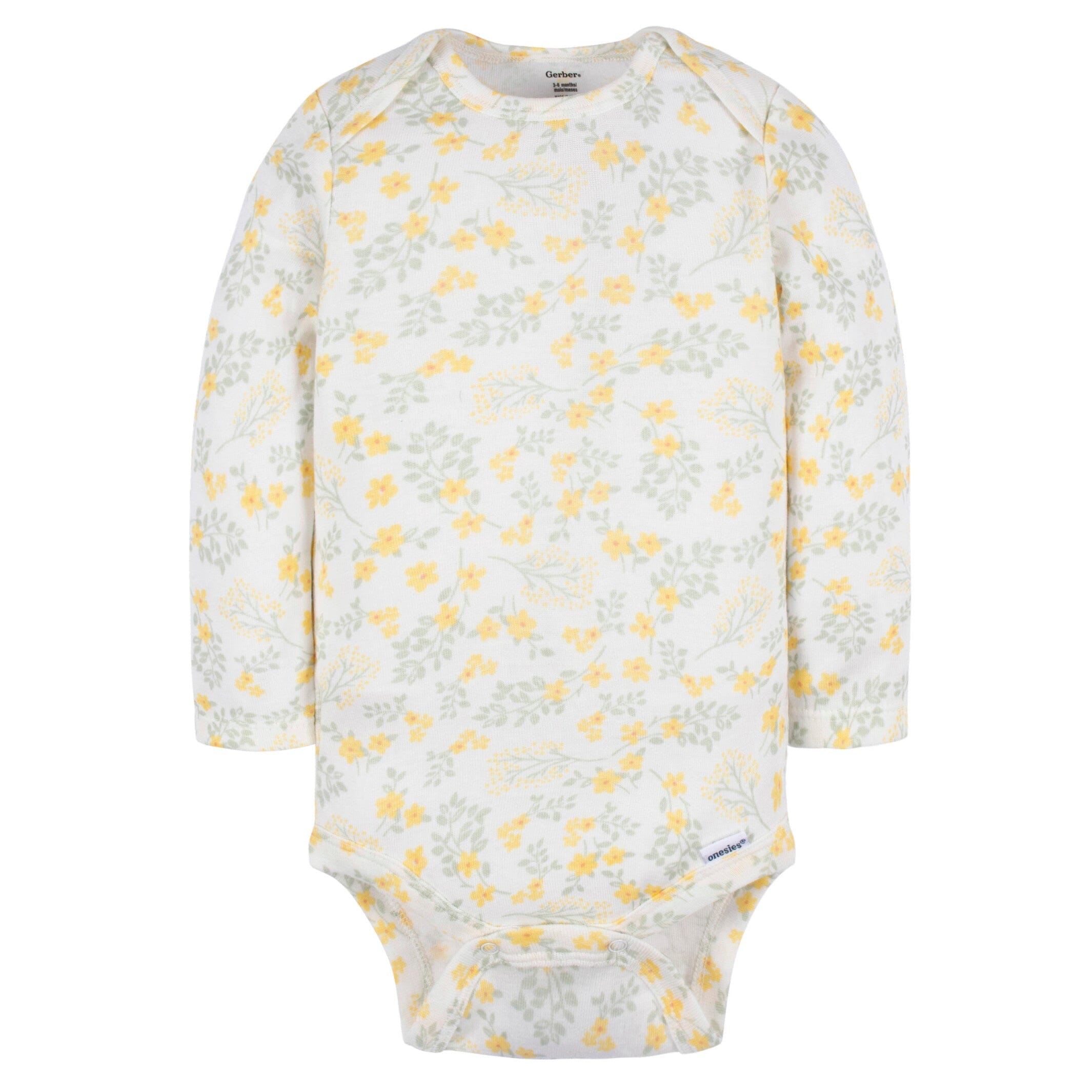 2-Piece Baby Girls Green Floral Jumper & Bodysuit Set - Image 4