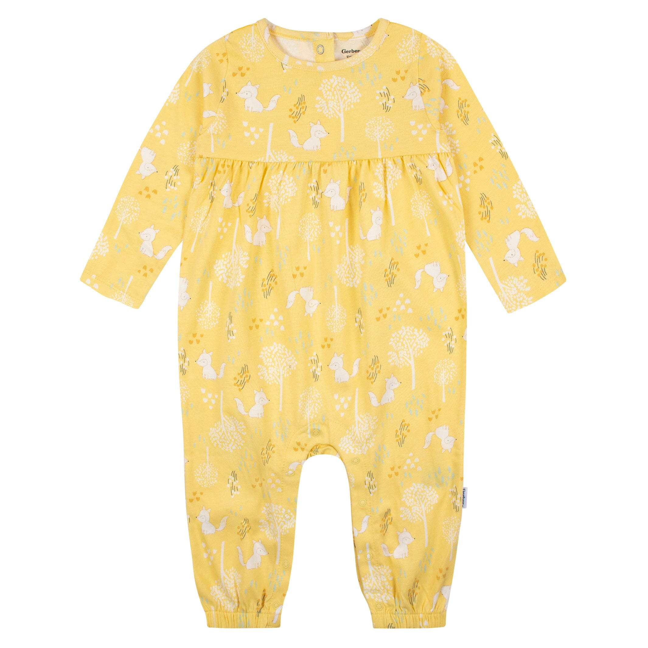 2-Pack Baby Girls Green Fox Rompers - Image 4