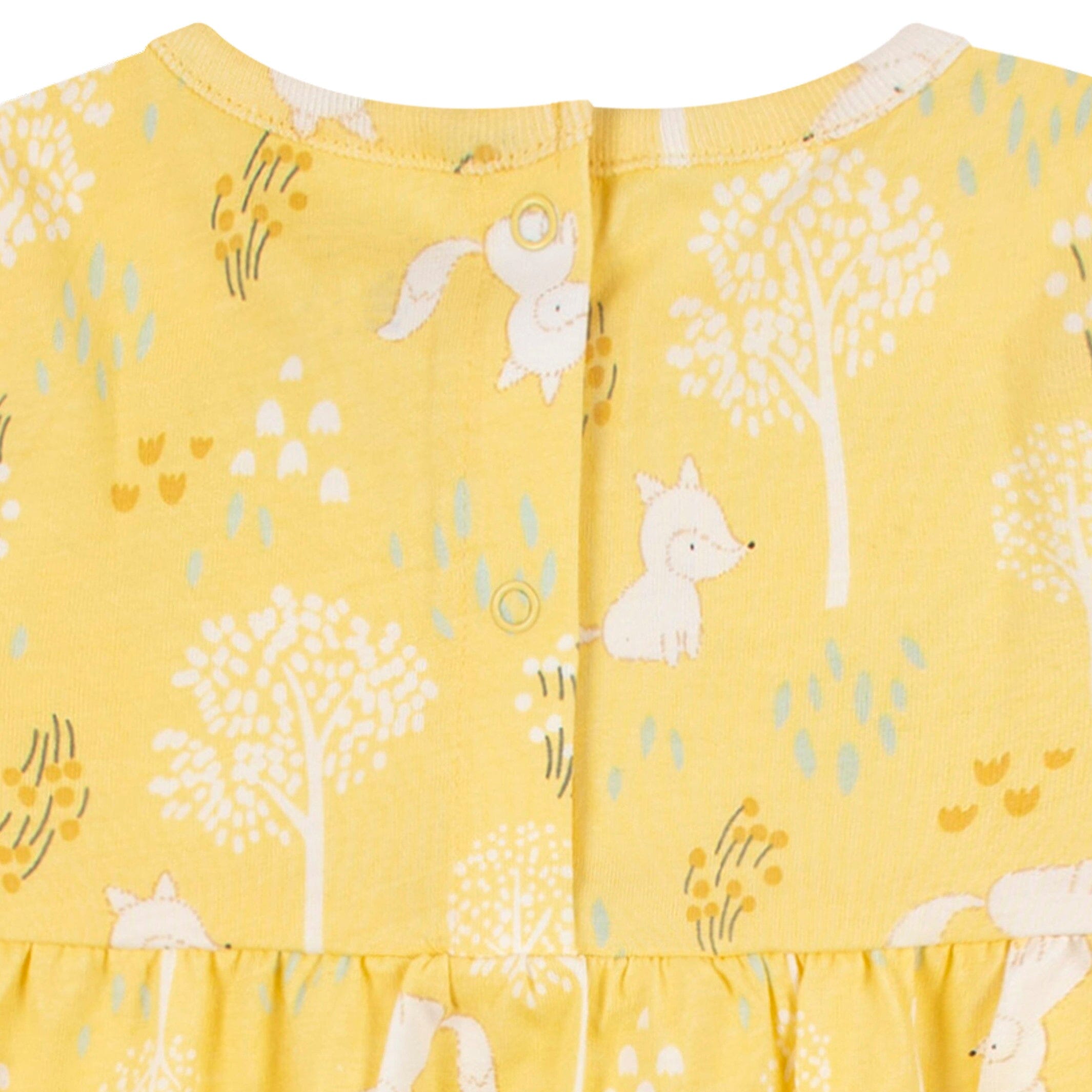 2-Pack Baby Girls Green Fox Rompers - Image 5