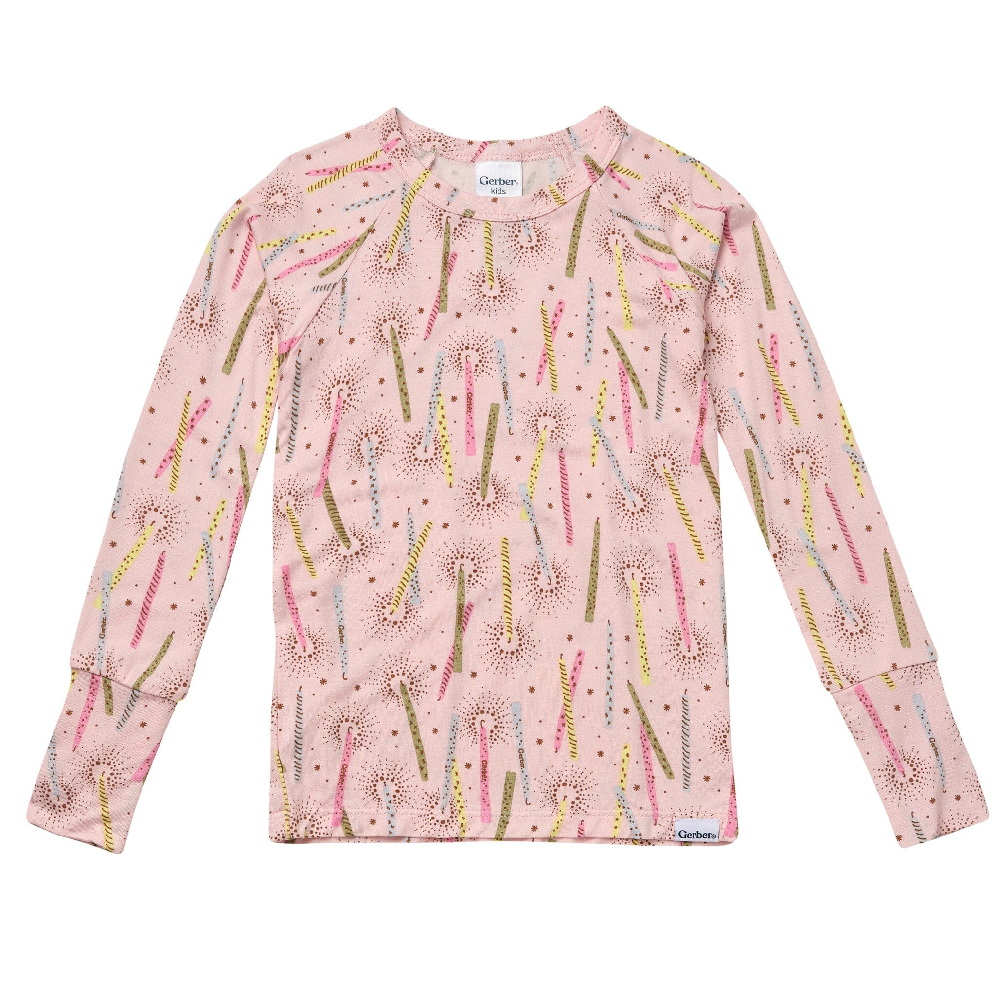 2-Piece Infant & Toddler Girls Pink Candle Snug Fit Pajamas - Image 2