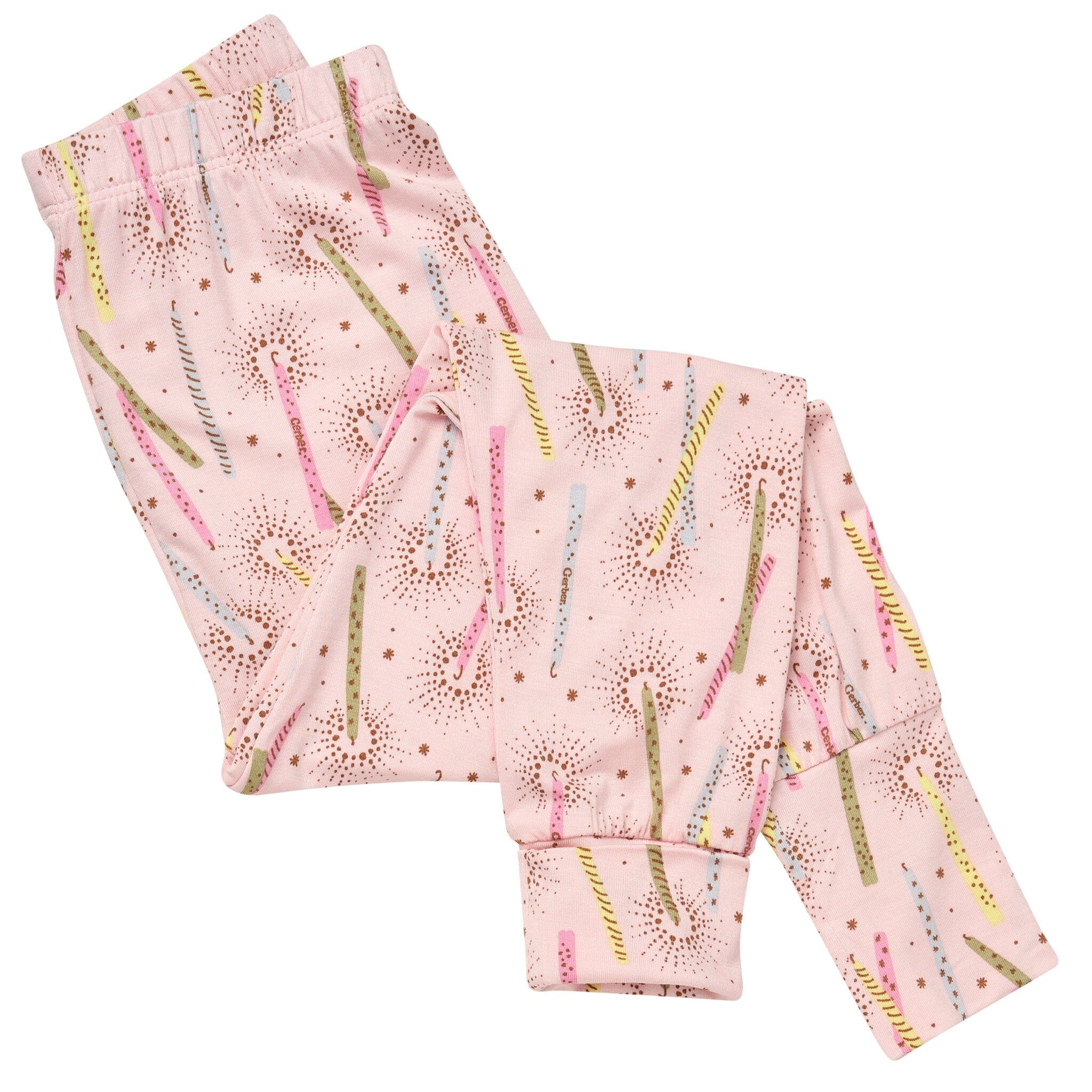 2-Piece Infant & Toddler Girls Pink Candle Snug Fit Pajamas - Image 4