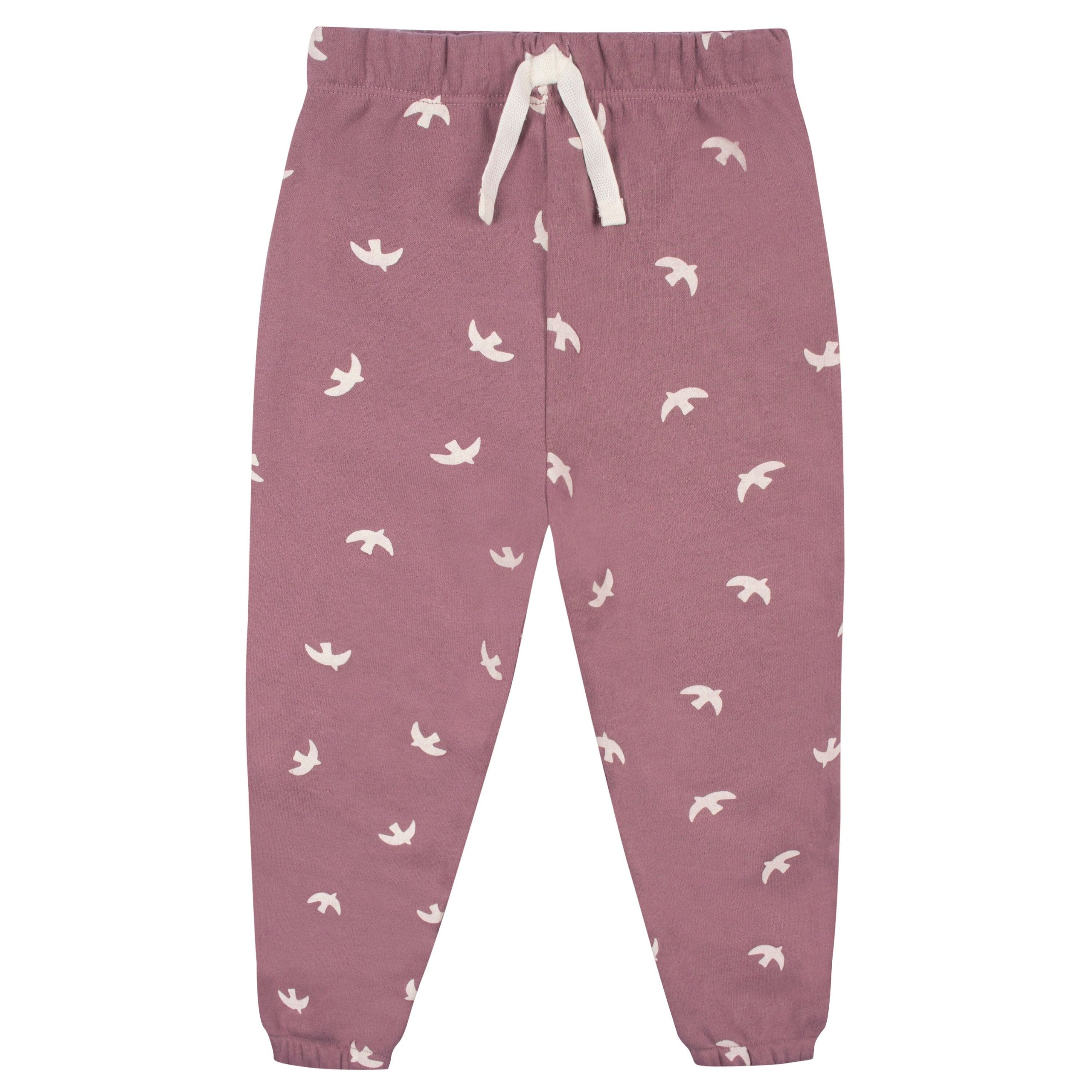 2-Piece Infant and Toddler Girls Birds Sweatshirt & Pant Set - Image 4