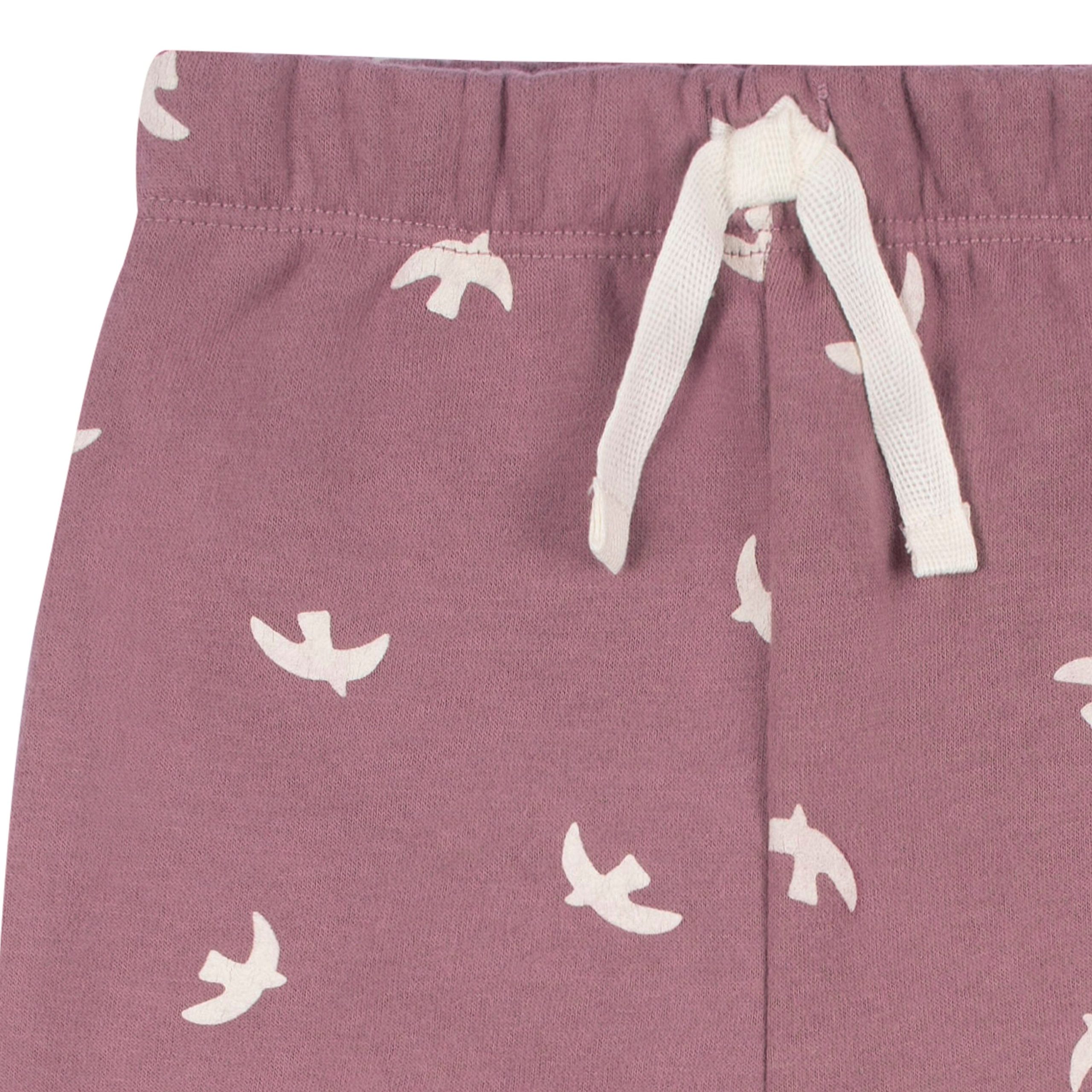 2-Piece Infant and Toddler Girls Birds Sweatshirt & Pant Set - Image 5
