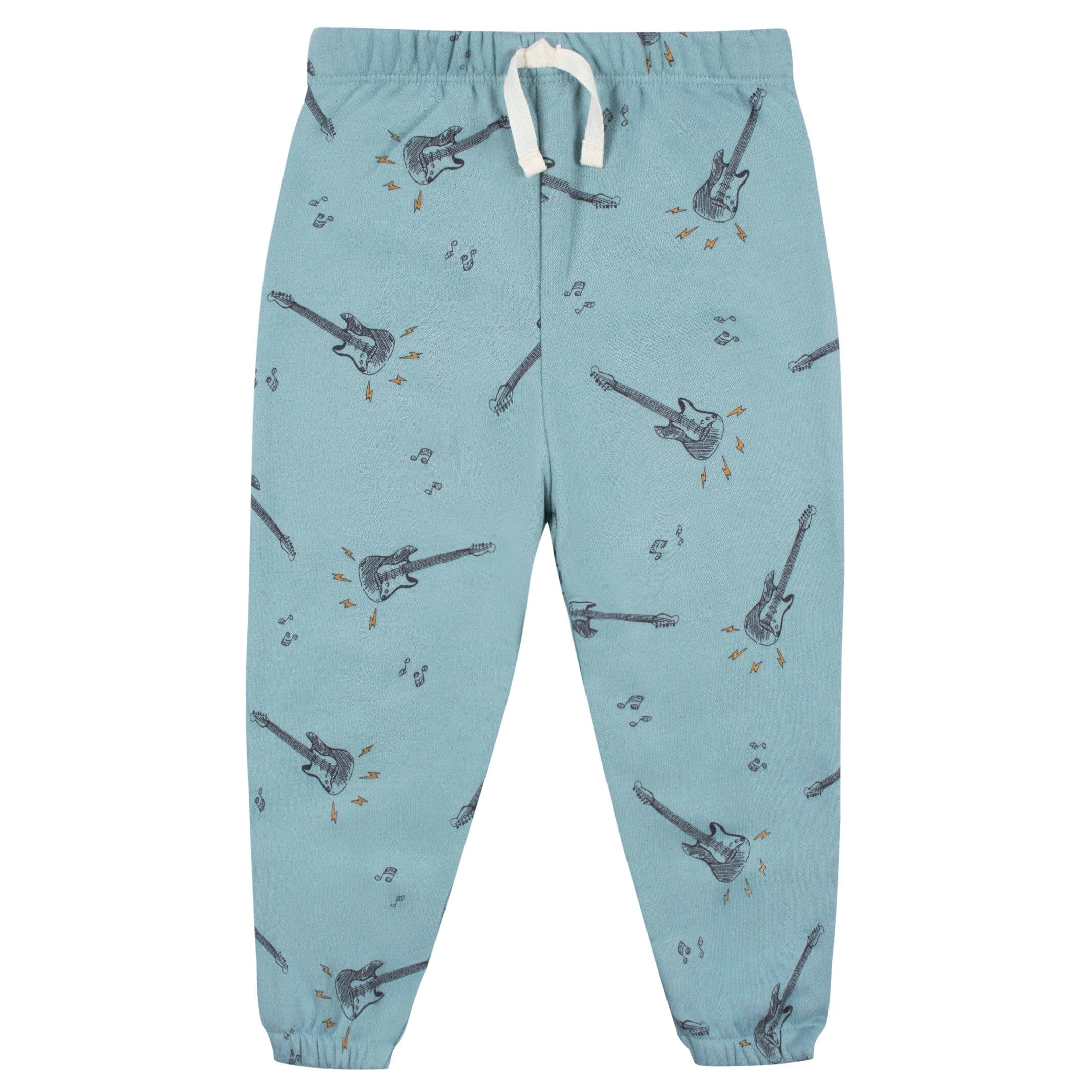 2-Piece Toddler Boys Teal Guitars Sweatshirt & Pant Set, 5T - Image 3