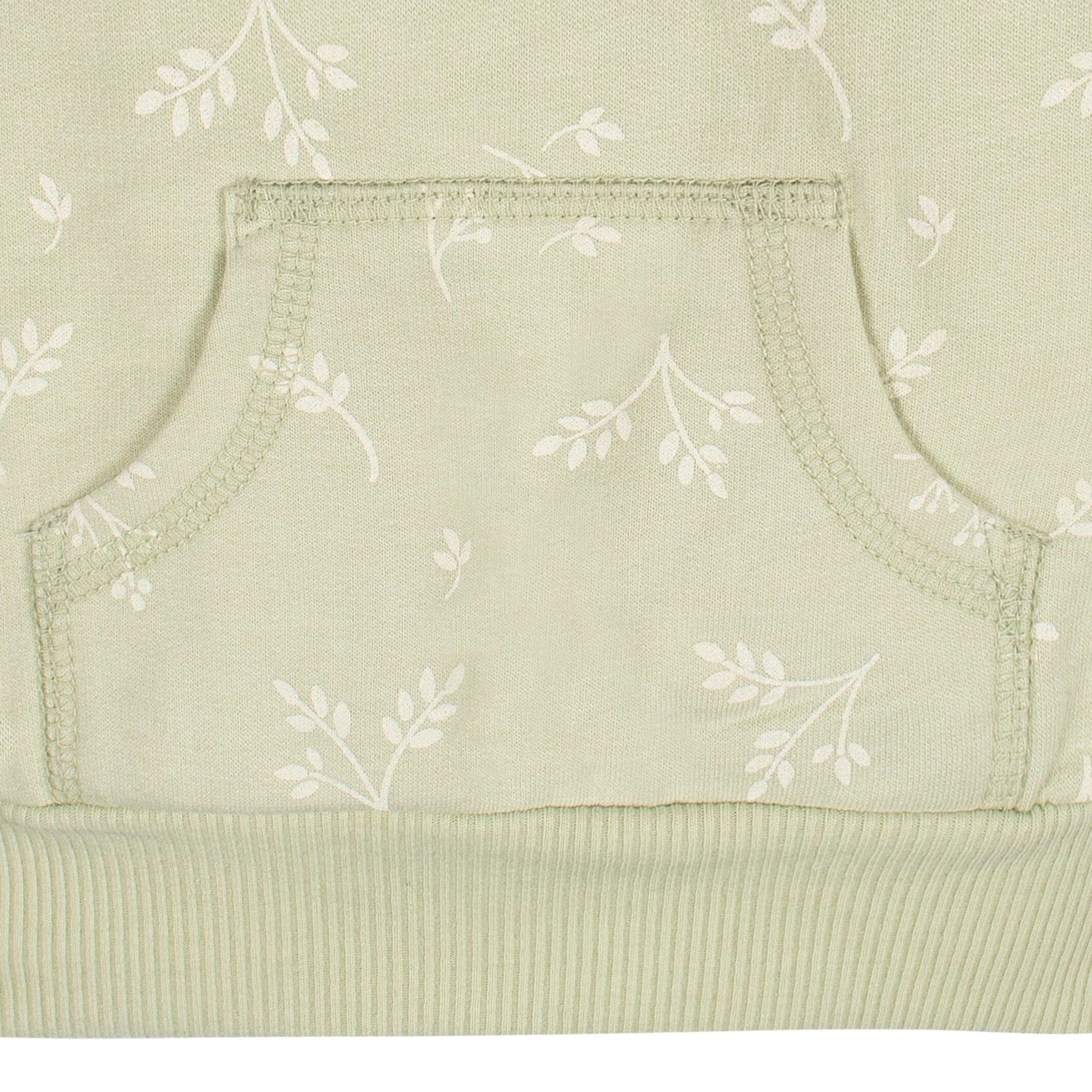 2-Piece Baby & Toddler Girls Green Leaves Sweatshirt & Pant Set - Image 4