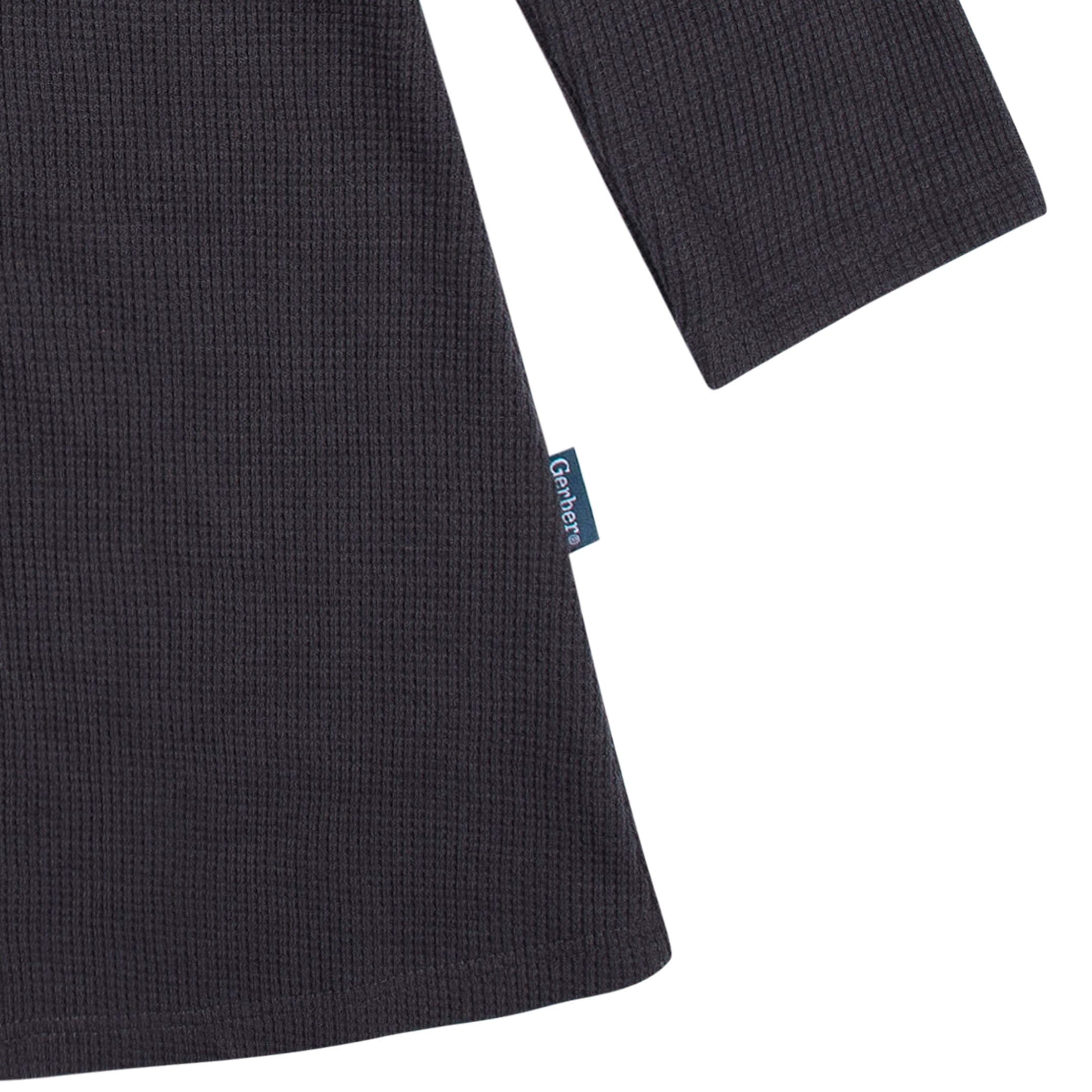 Infant and Toddler Girls Charcoal Dress with Ruffle - Image 3