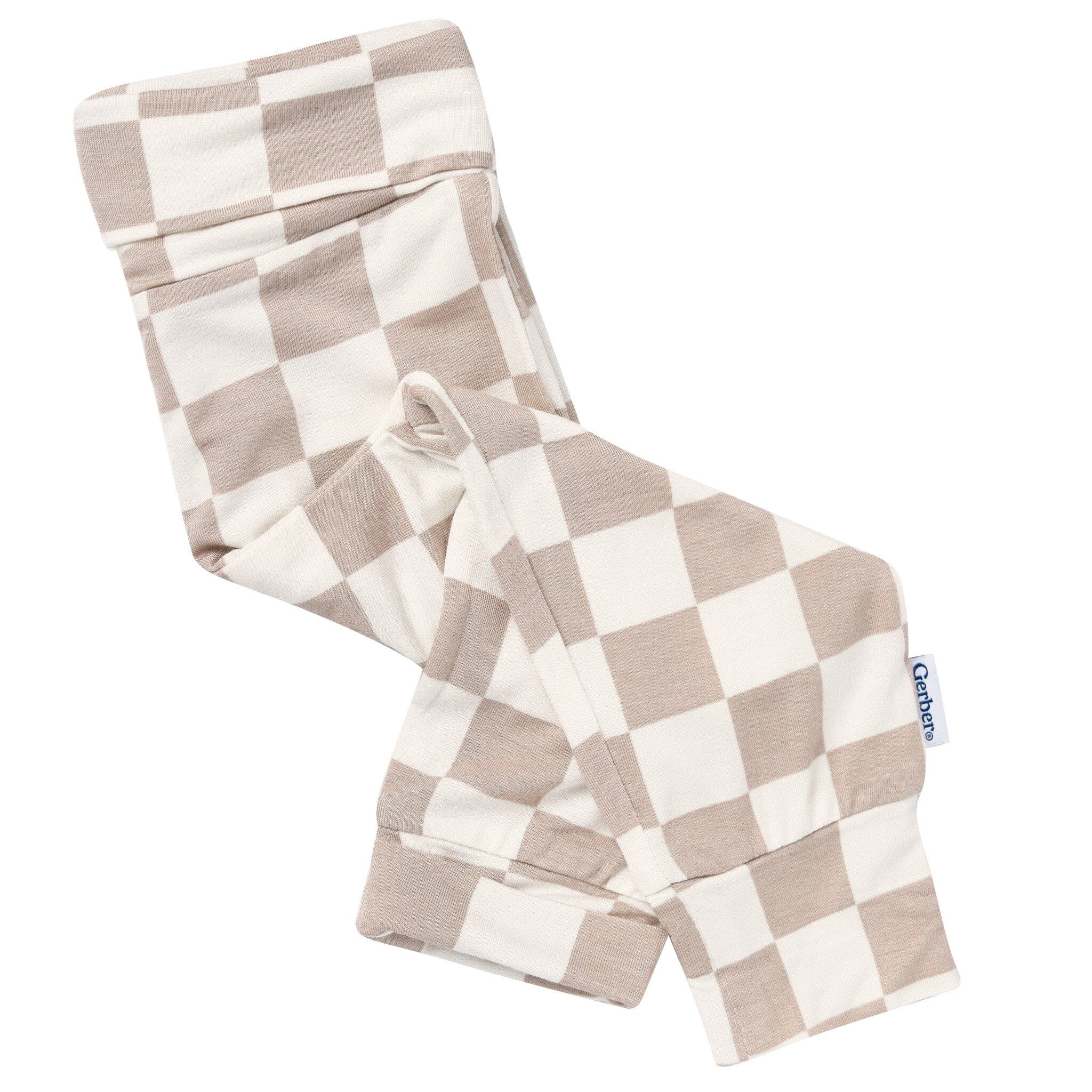 2-Piece Baby Neutral Taupe Check Onesie® Pant Set - Image 8