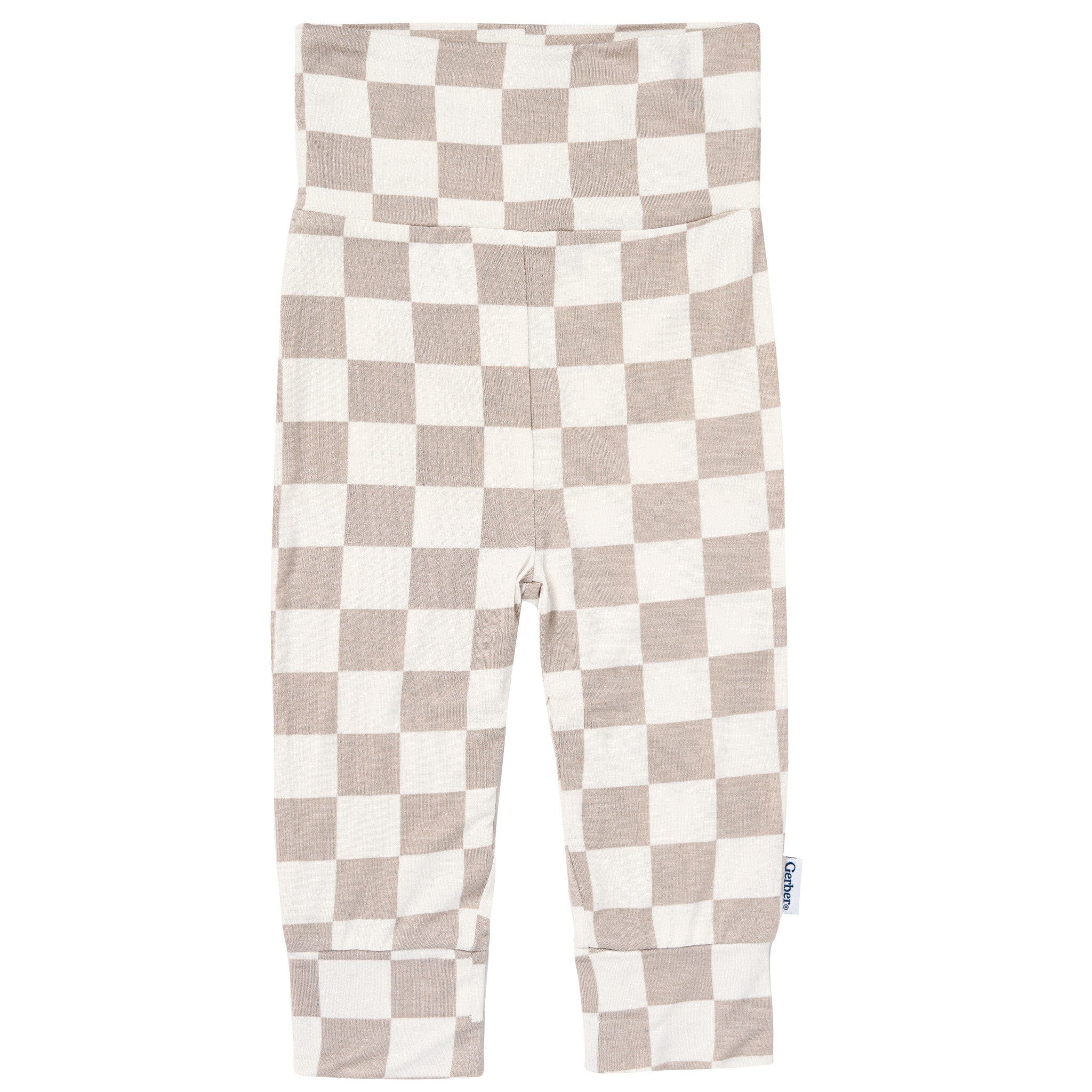 2-Piece Baby Neutral Taupe Check Onesie® Pant Set - Image 9