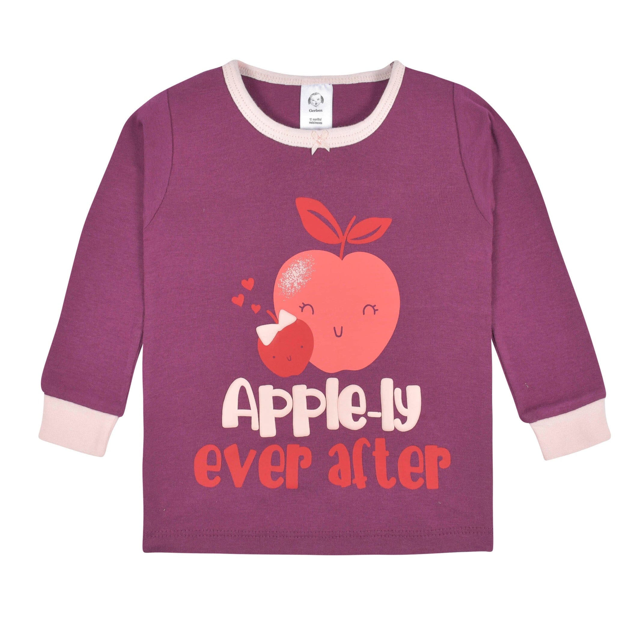 4-Piece Infant & Toddler Girls Apple Bouquets Snug Fit Cotton Pajamas - Image 5