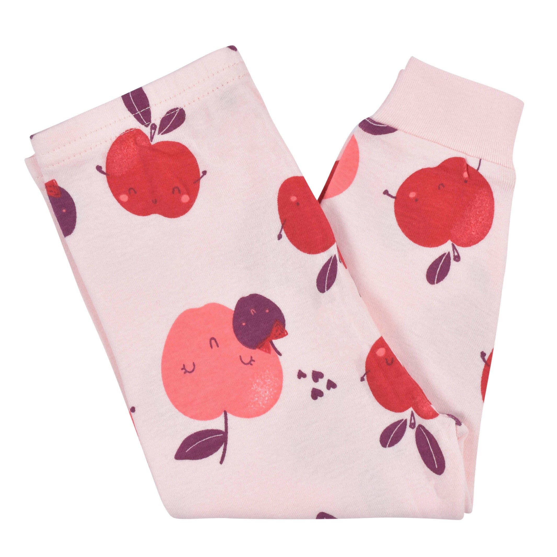 4-Piece Infant & Toddler Girls Apple Bouquets Snug Fit Cotton Pajamas - Image 7