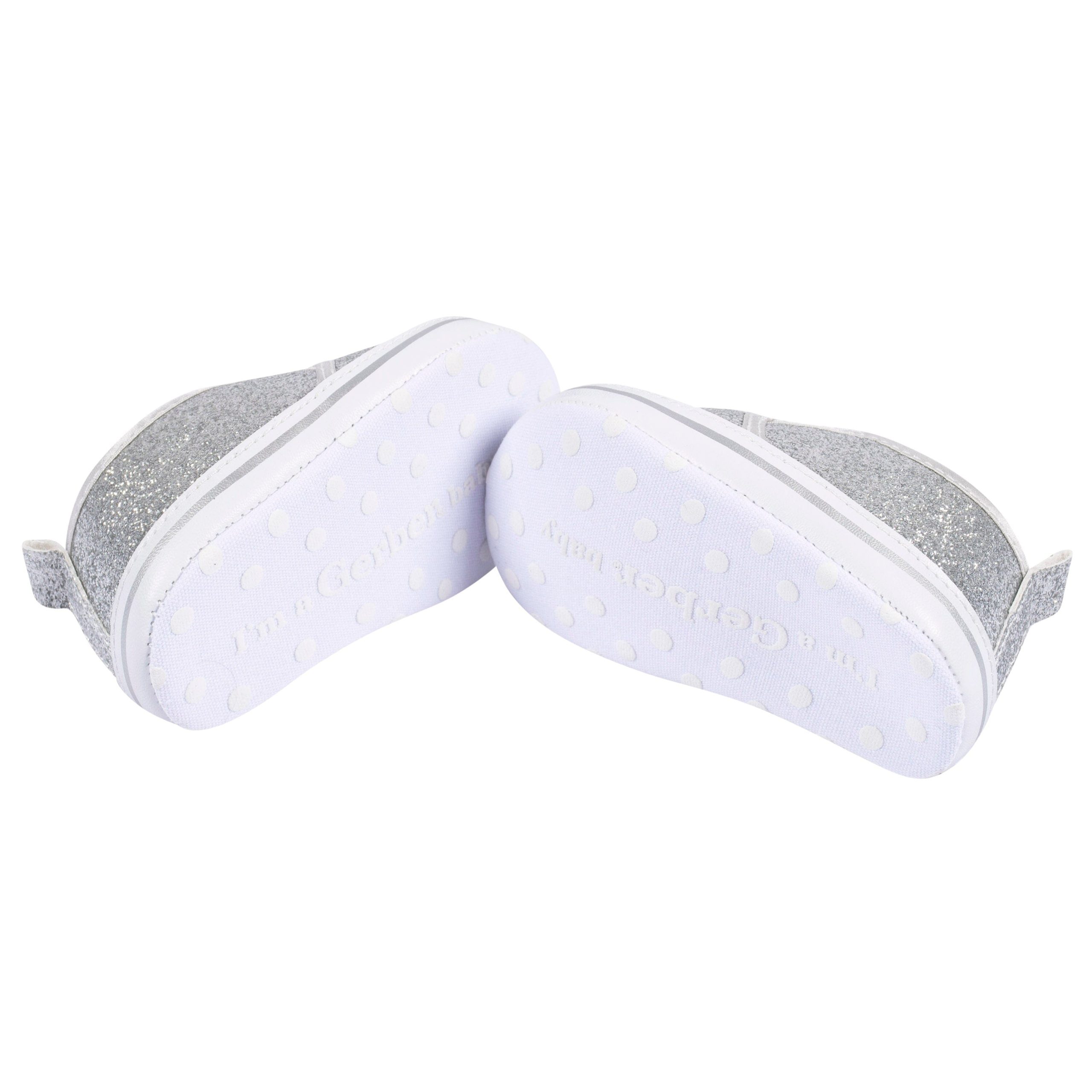 Baby Girls Silver Glitter Slip-On Sneaker, 3-6M - Image 6