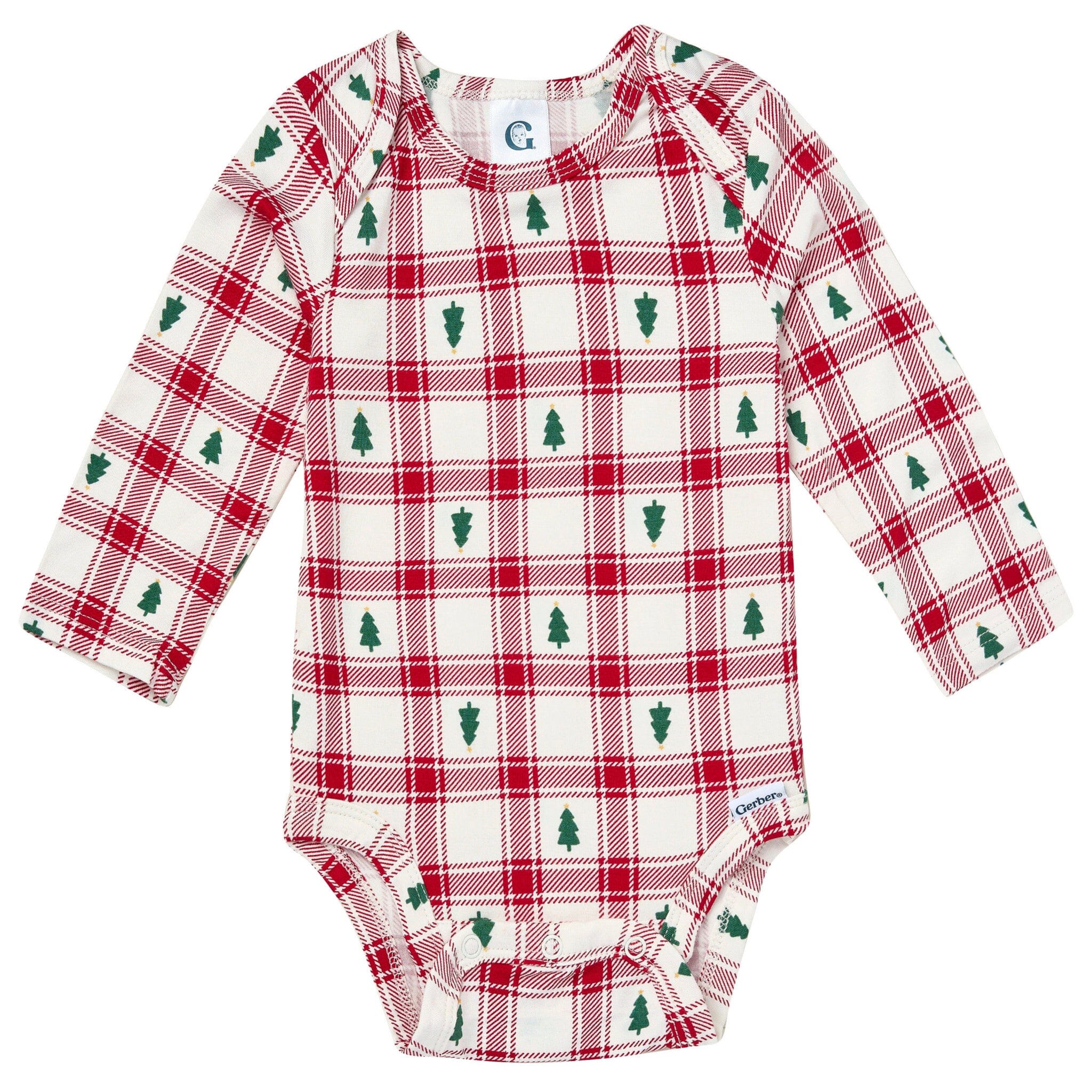 2-Piece Baby Neutral Plaid Tree Onesie® Pant Set - Image 5