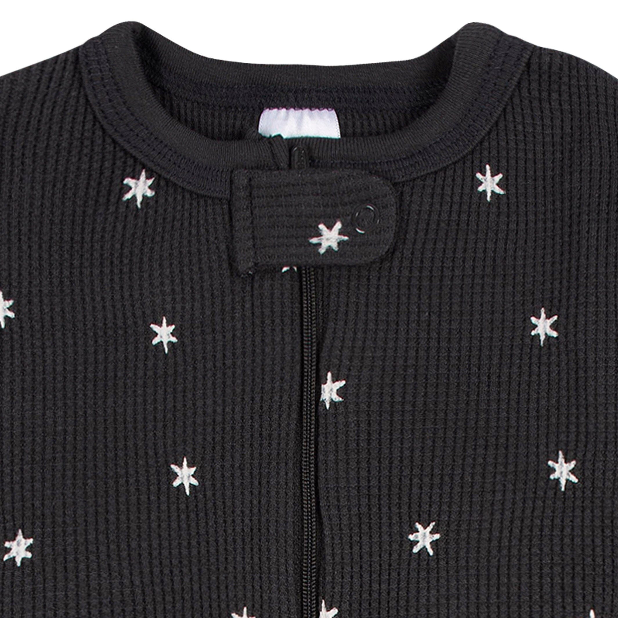 Baby Neutral Starburst Snug Fit Footed Pajamas - Image 4