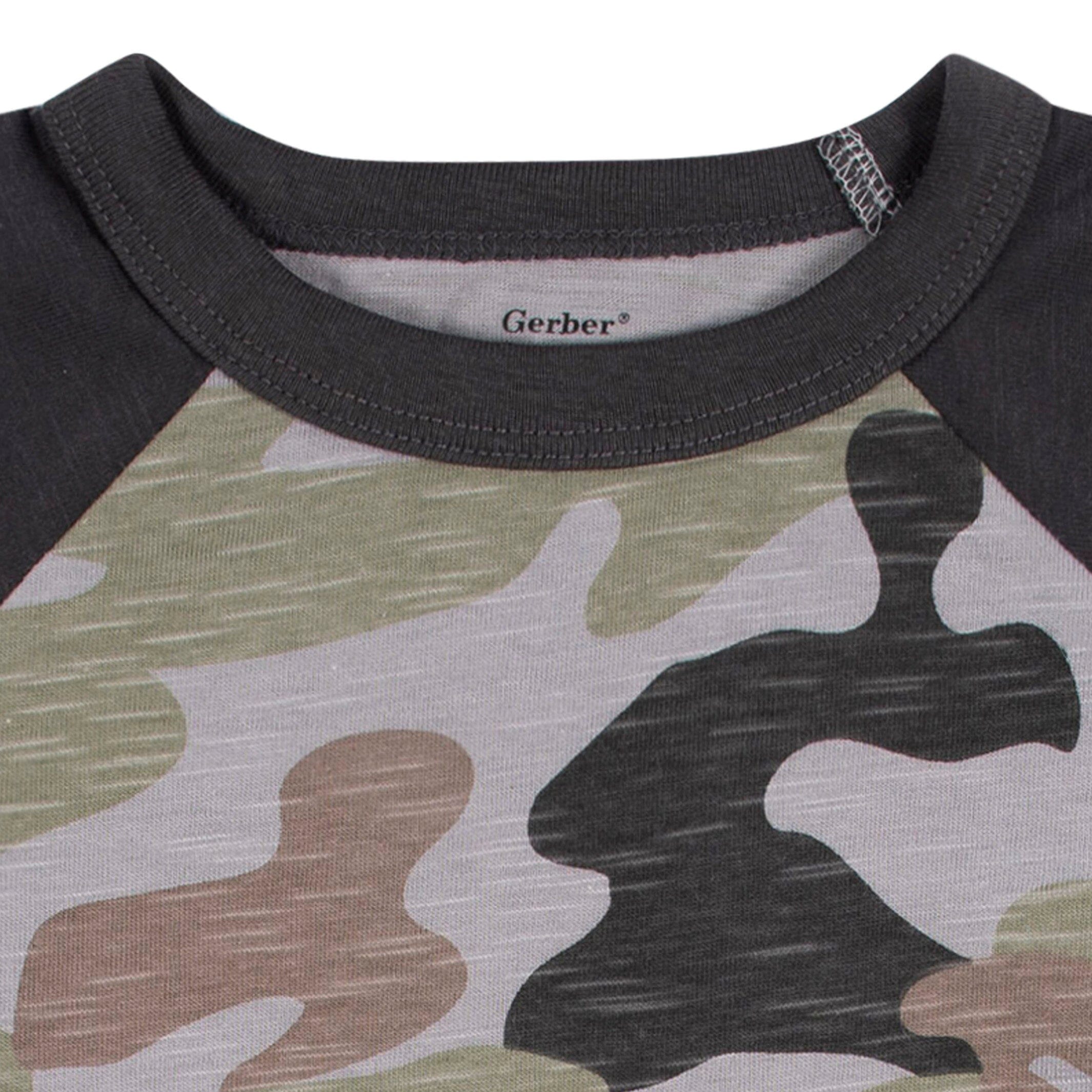 2-Pack Infant & Toddler Boys Green Camo Raglan Tees - Image 5