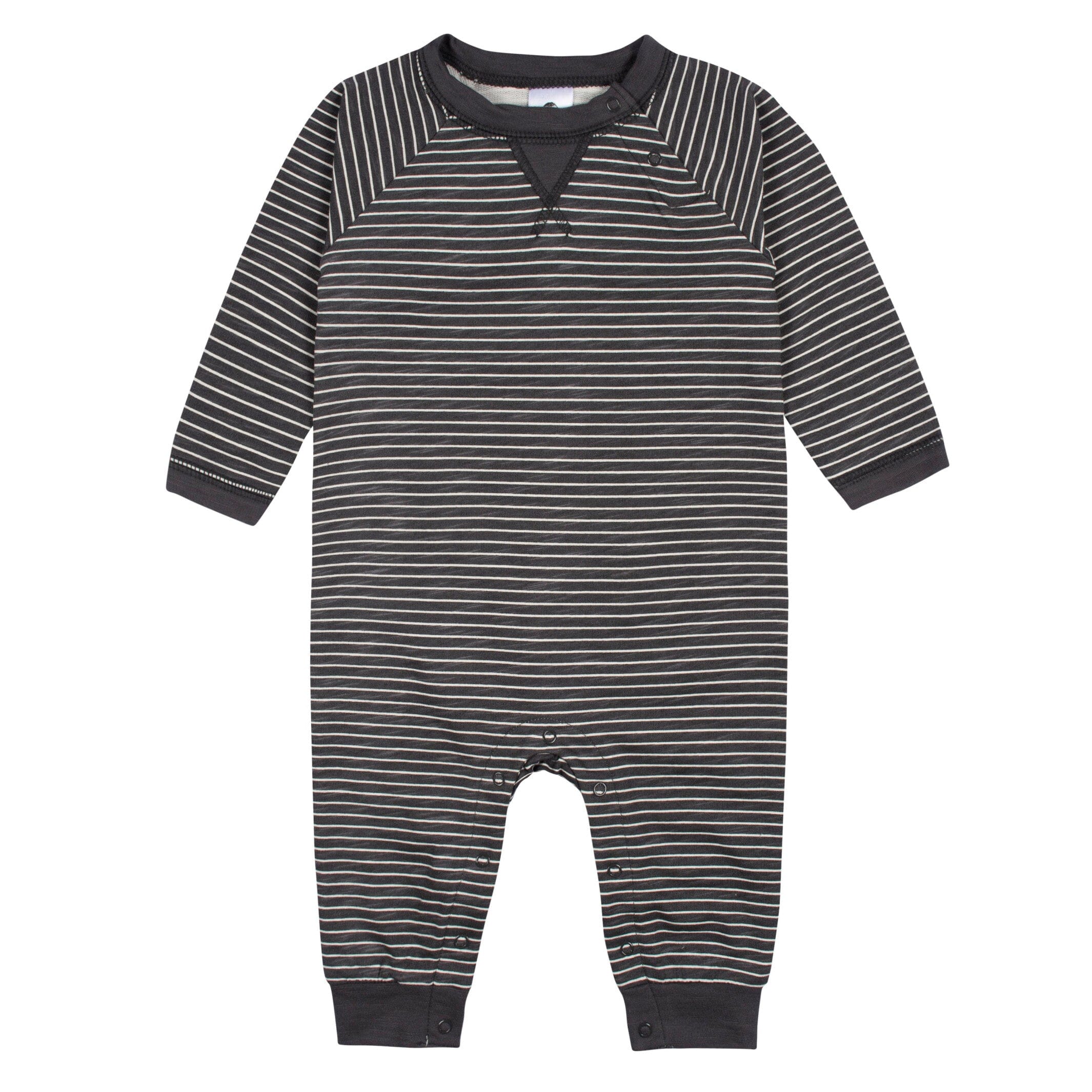 2-Pack Baby Boys Light Gray Tie Dye & Striped Raglan Sleeve Romper - Image 6