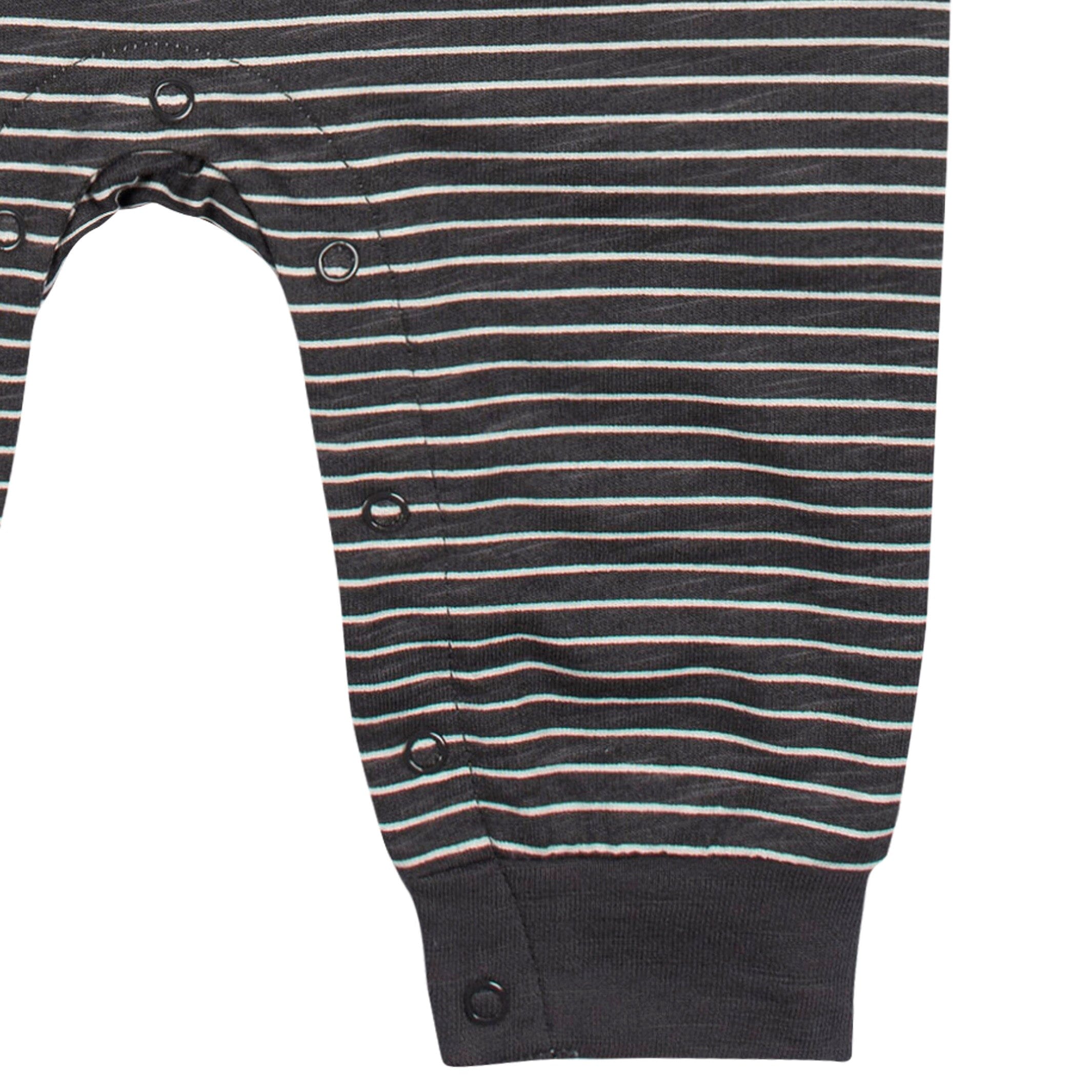 2-Pack Baby Boys Light Gray Tie Dye & Striped Raglan Sleeve Romper - Image 8