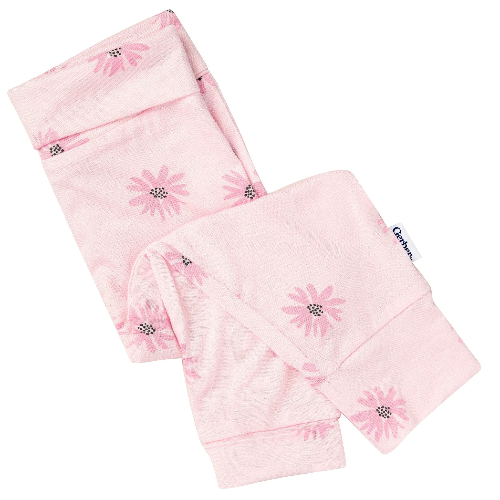 2-Piece Baby Girls Pink Floral Onesie® Pant Set - Image 6