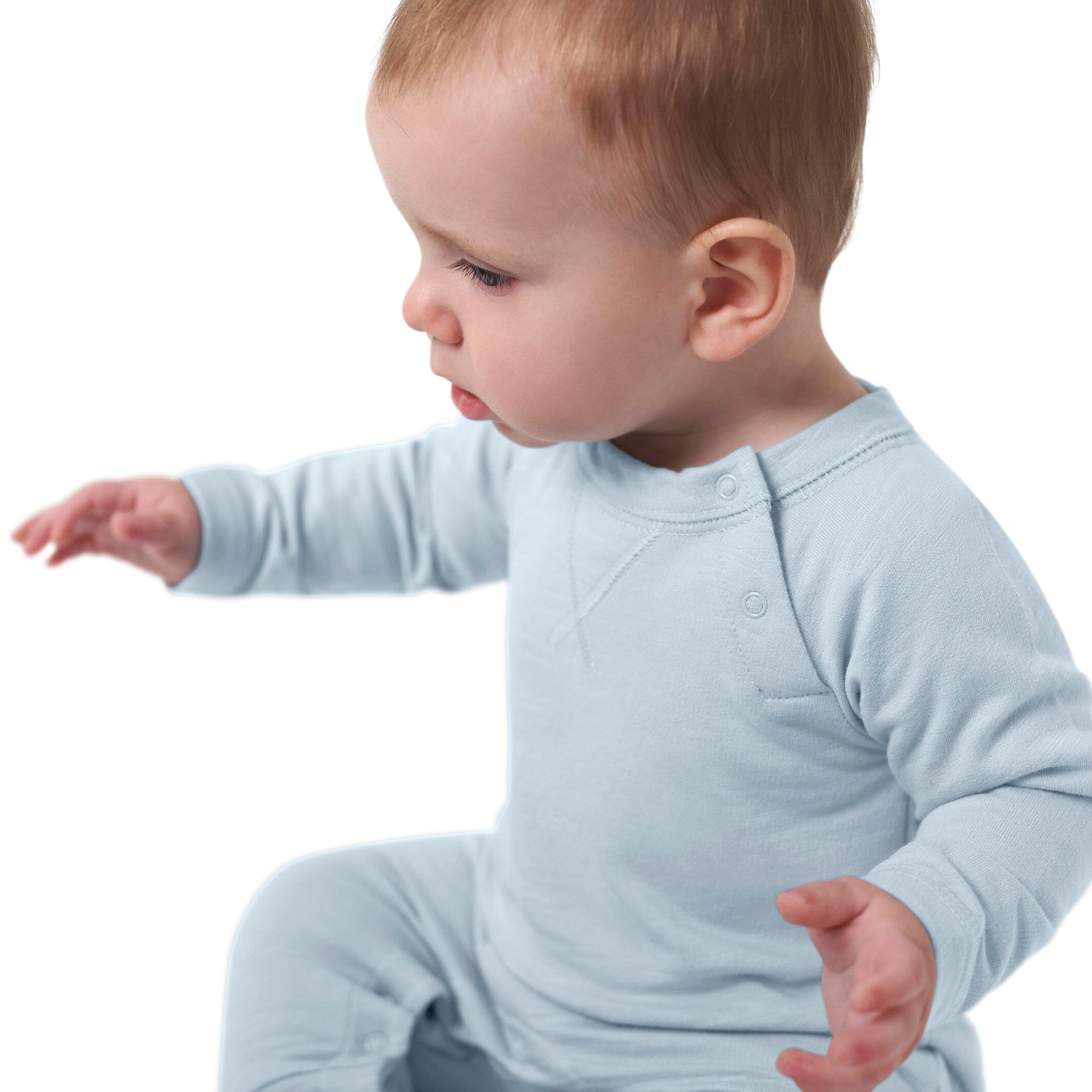 2-Pack Baby Boys Dark Gray Tie Dye & Blue Raglan Sleeve Romper - Image 2