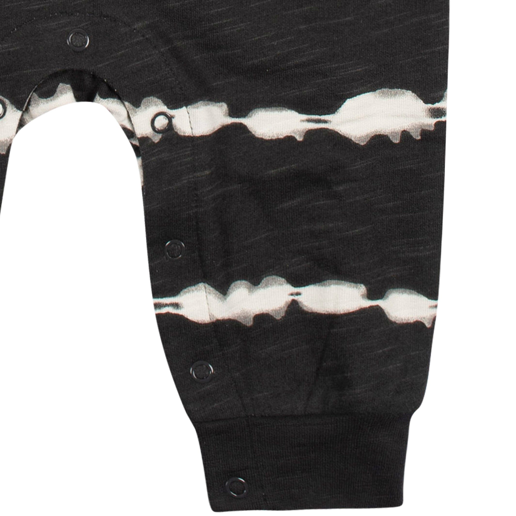 2-Pack Baby Boys Dark Gray Tie Dye & Blue Raglan Sleeve Romper - Image 6