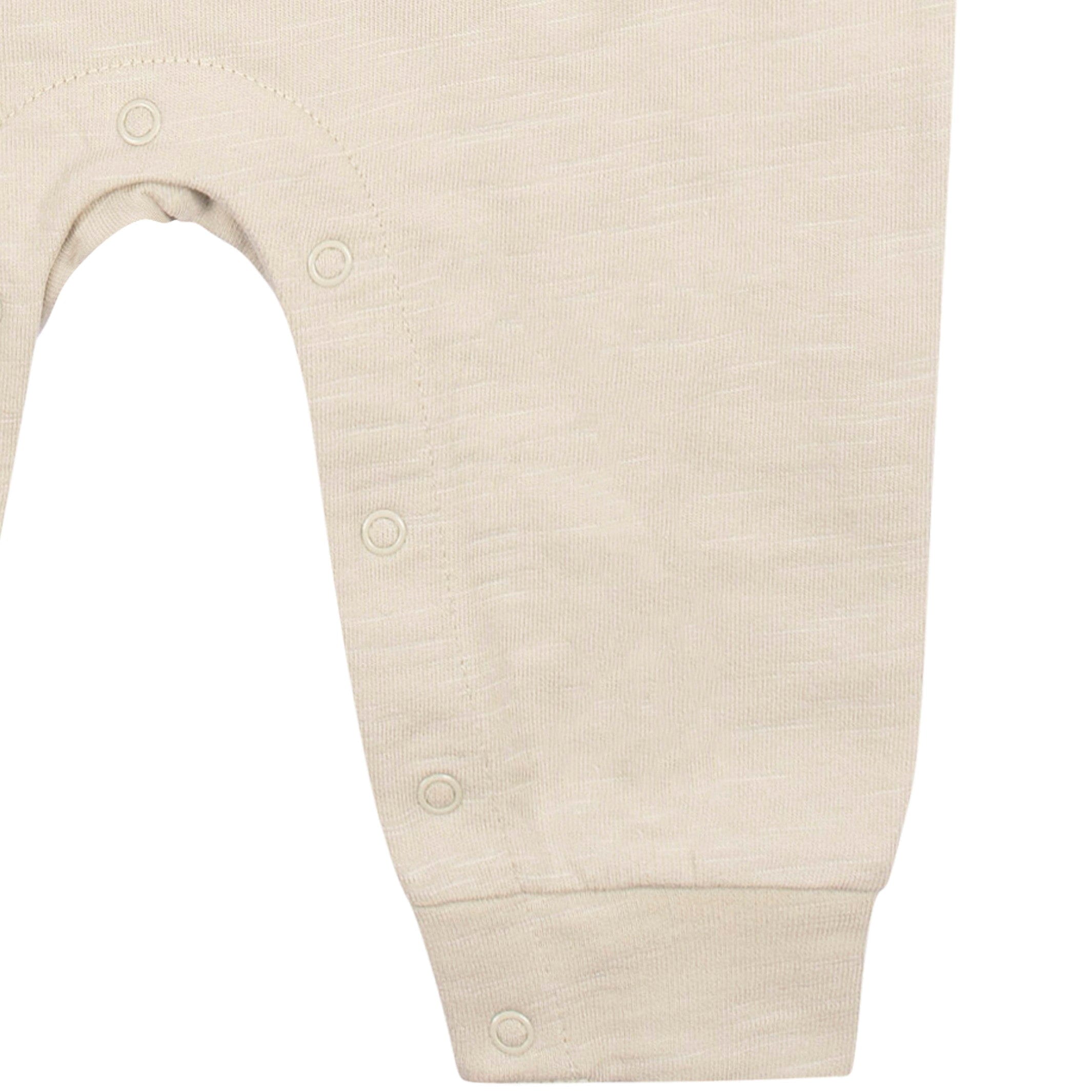 2-Pack Baby Boys Tan & Dark Gray Raglan Sleeve Romper - Image 5