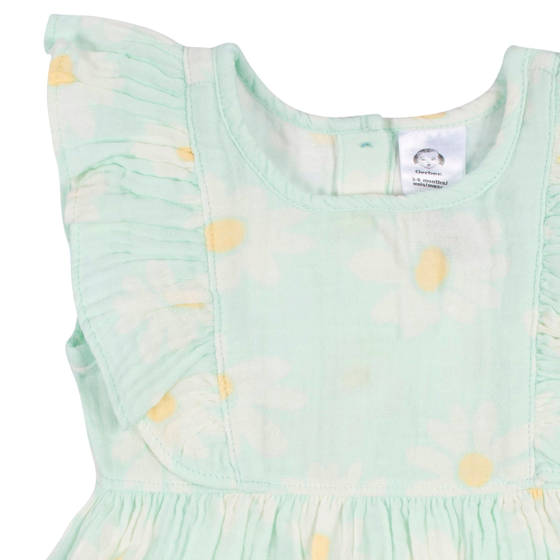 2-Piece Toddler Girls Daisies Gauze Dress & Diaper Cover Set, 5T - Image 2