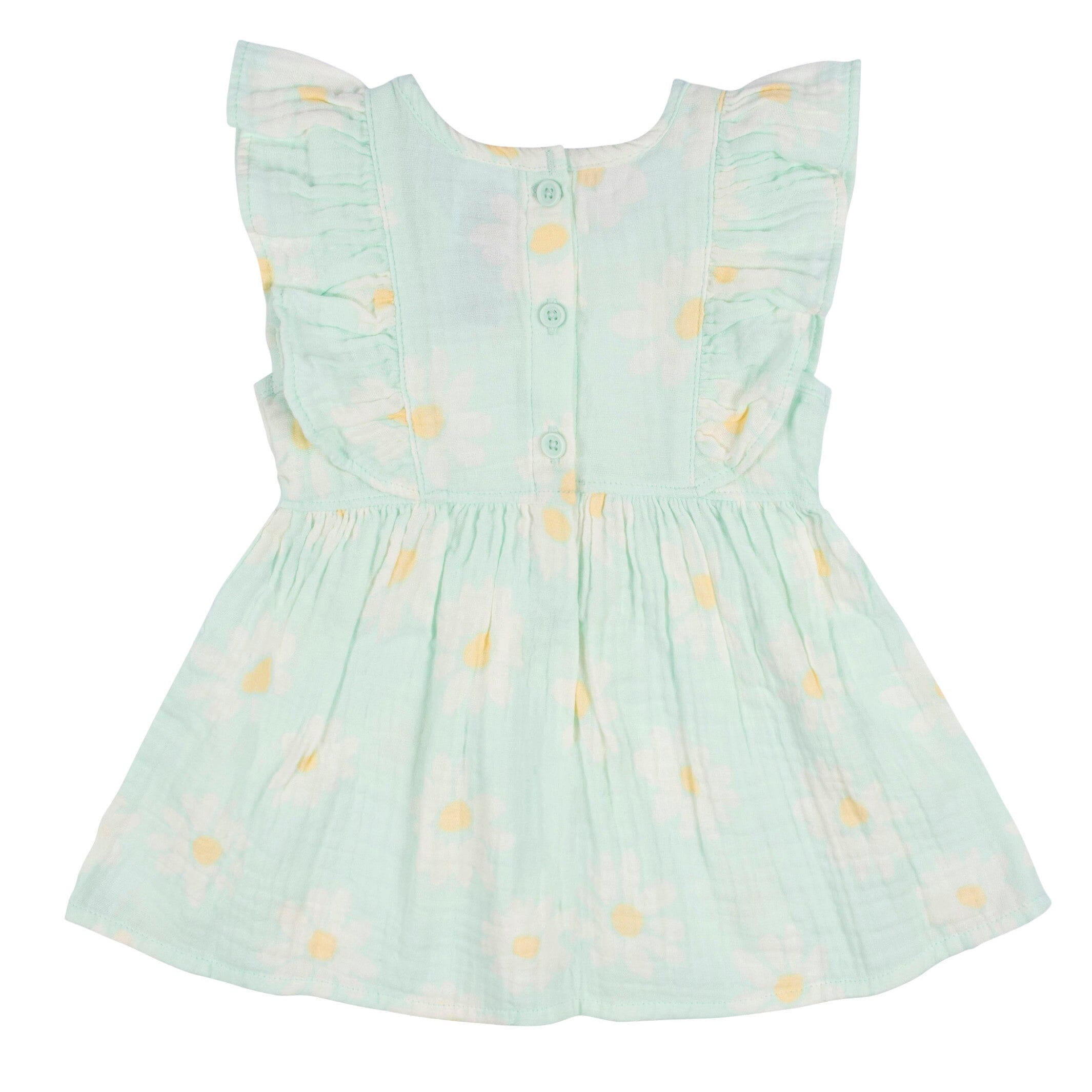 2-Piece Toddler Girls Daisies Gauze Dress & Diaper Cover Set, 5T - Image 4