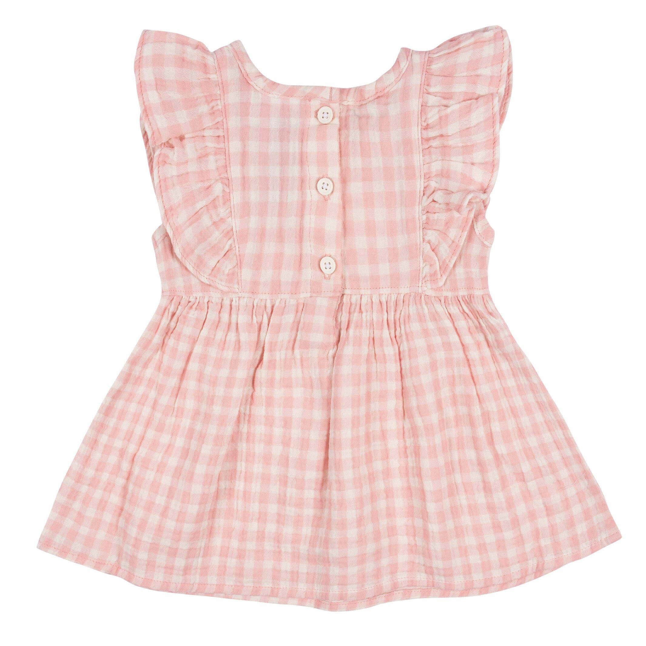 2-Piece Baby & Toddler Girls Gingham Gauze Dress & Diaper Cover Set - Image 6