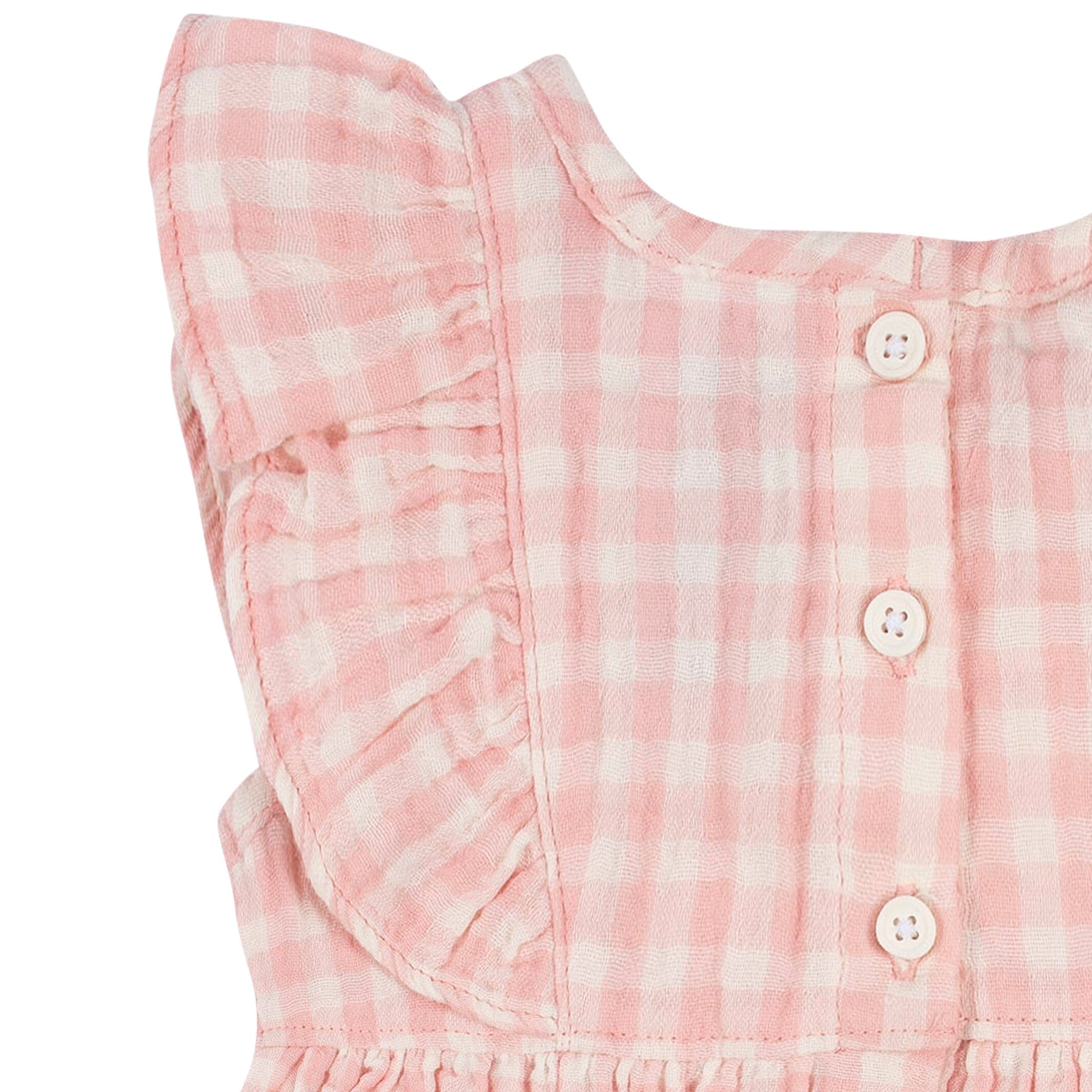 2-Piece Baby & Toddler Girls Gingham Gauze Dress & Diaper Cover Set - Image 7