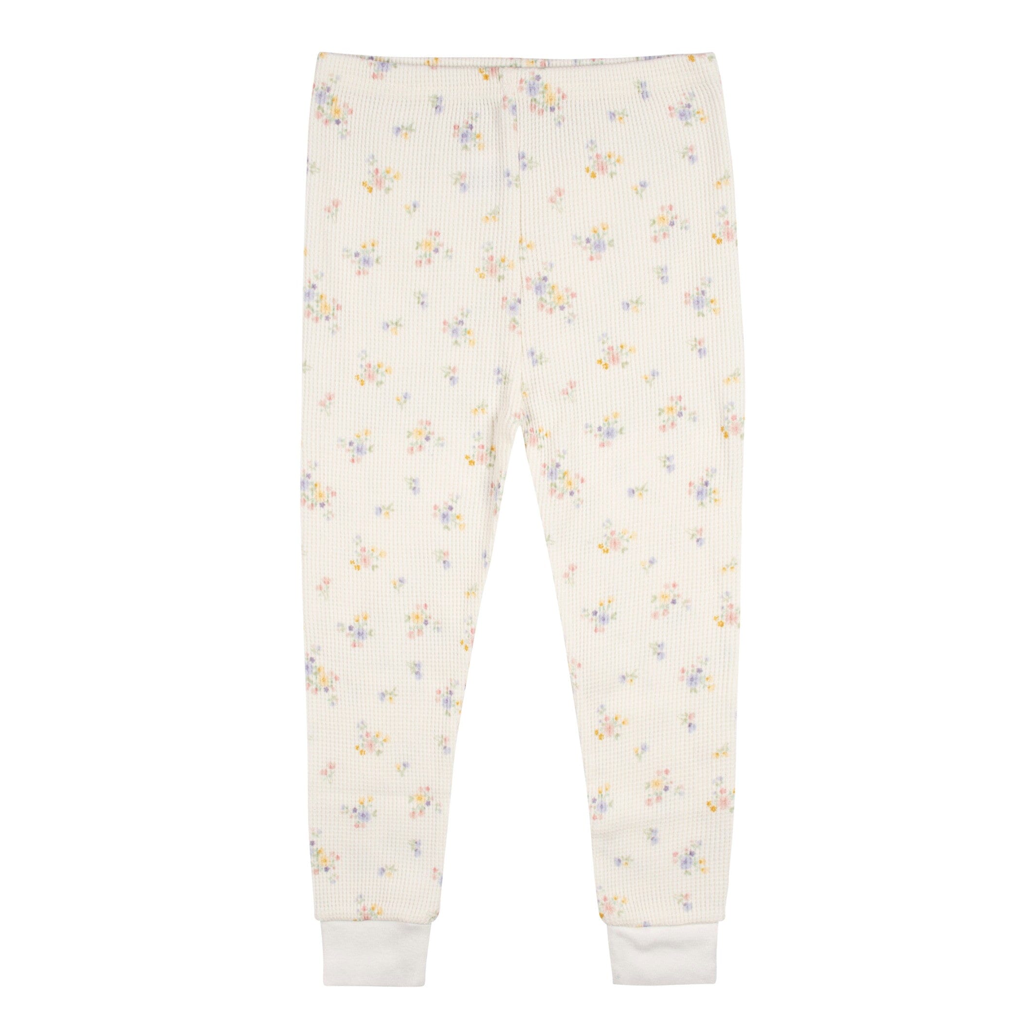 2-Piece Infant & Toddler Girls Ivory Floral Snug Fit Pajama Set - Image 4