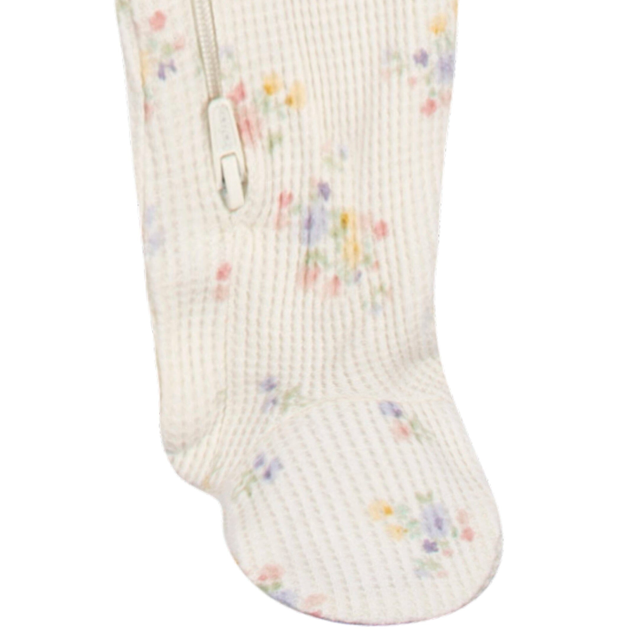 Baby Girls Ivory Floral Snug Fit Footed Pajamas - Image 4