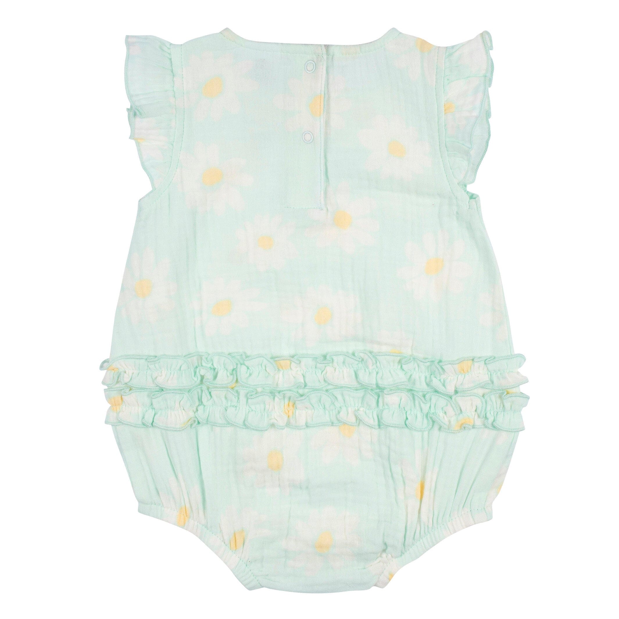Baby Girls Daisies Gauze Bubble Romper, 0-3M - Image 3