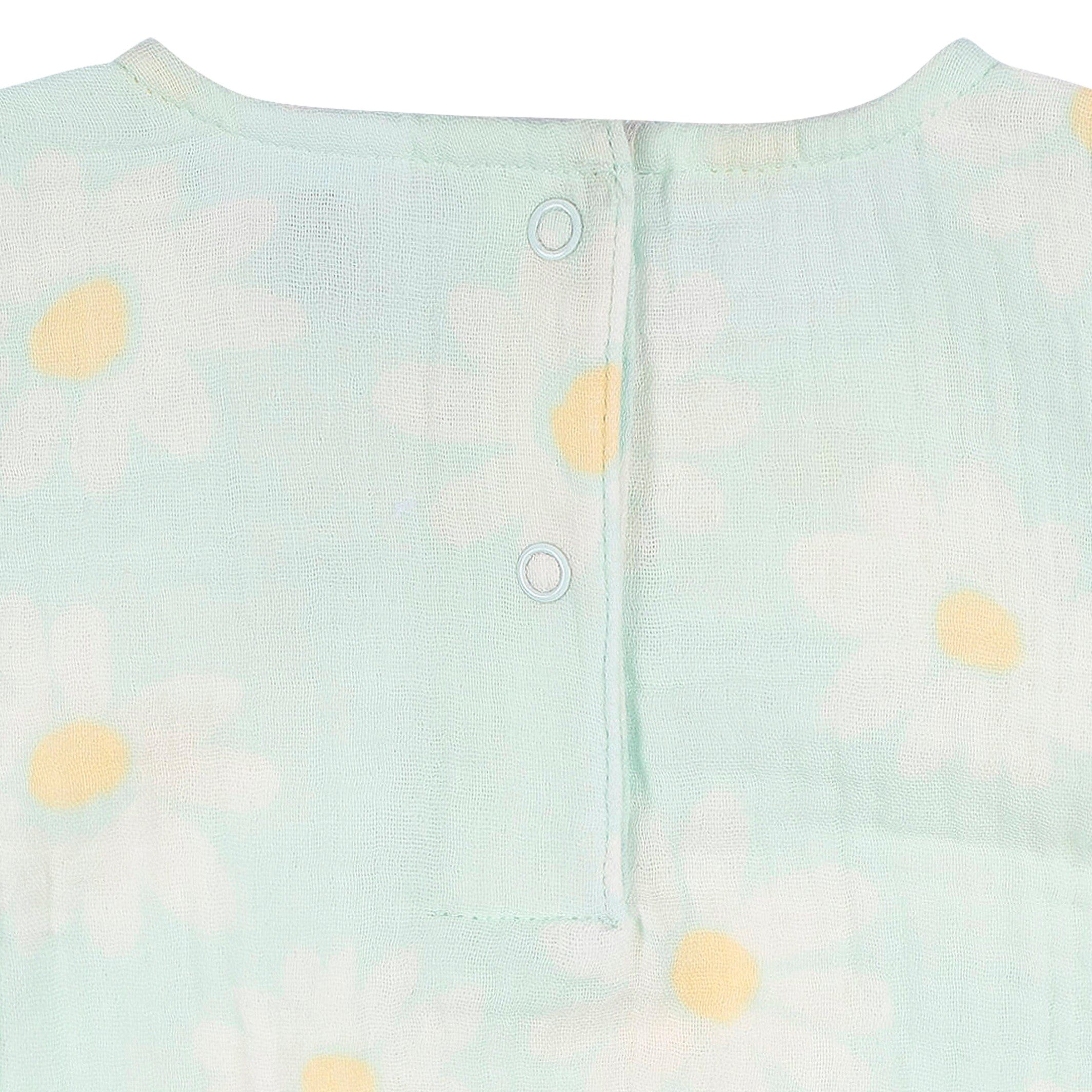 Baby Girls Daisies Gauze Bubble Romper, 0-3M - Image 4